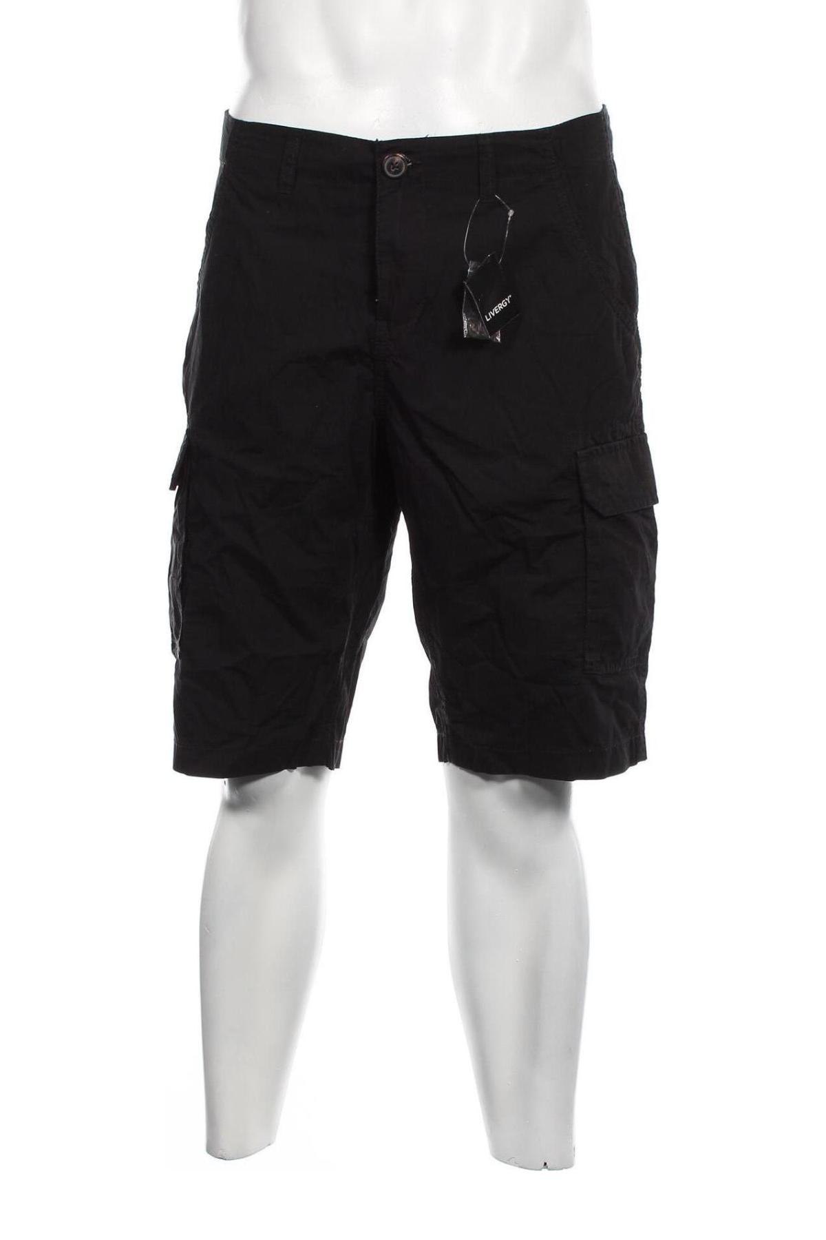 Ανδρικό κοντό παντελόνι LIVERA, Μέγεθος L, Χρώμα Μαύρο, Τιμή 35,88 €