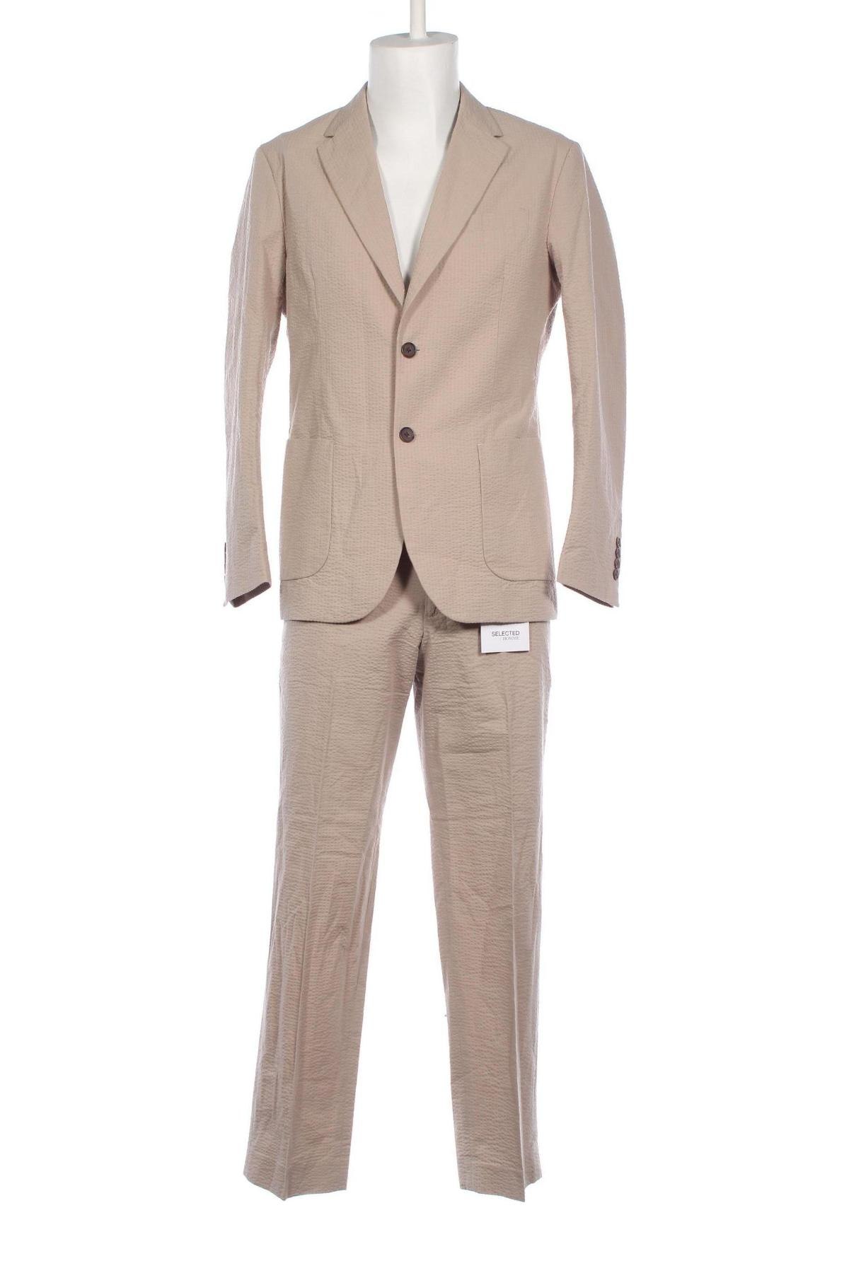 Pánsky oblek  Selected Homme, Veľkosť M, Farba Béžová, Cena  113,98 €