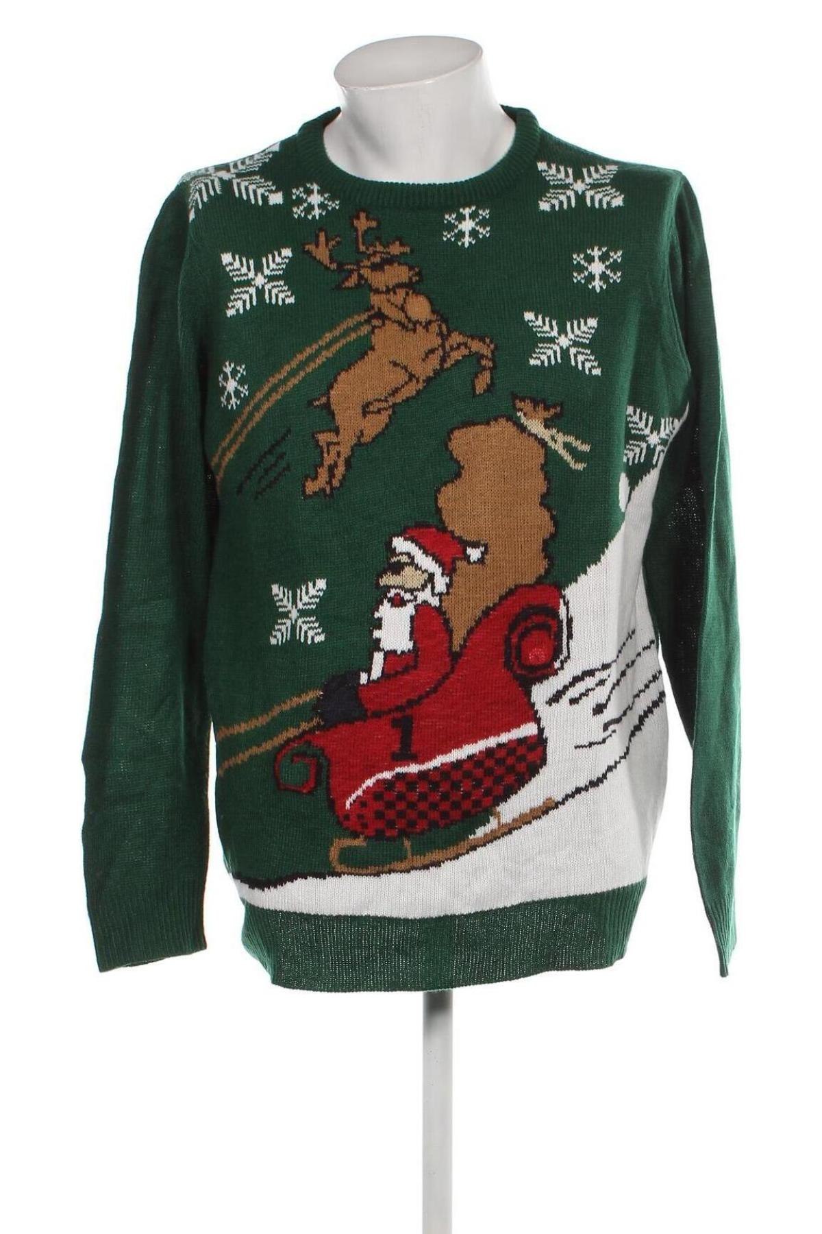Мъжки пуловер, Размер XL, Цвят Зелен, Цена 29,00 лв.