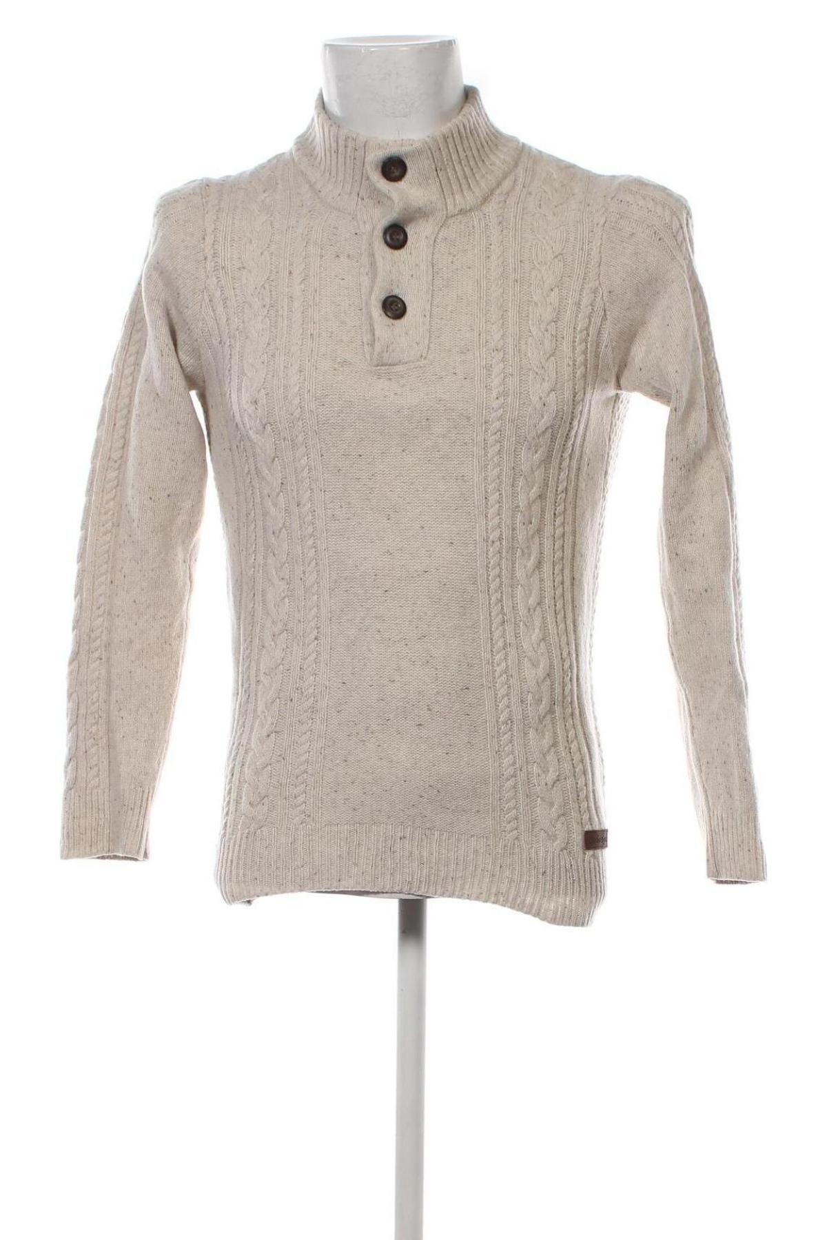 Ανδρικό πουλόβερ, Μέγεθος S, Χρώμα  Μπέζ, Τιμή 17,94 €