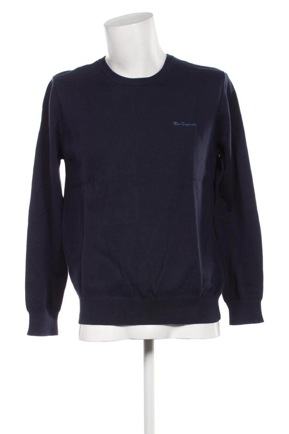 Мъжки пуловер Ben Sherman, Размер L, Цвят Син, Цена 132,00 лв.