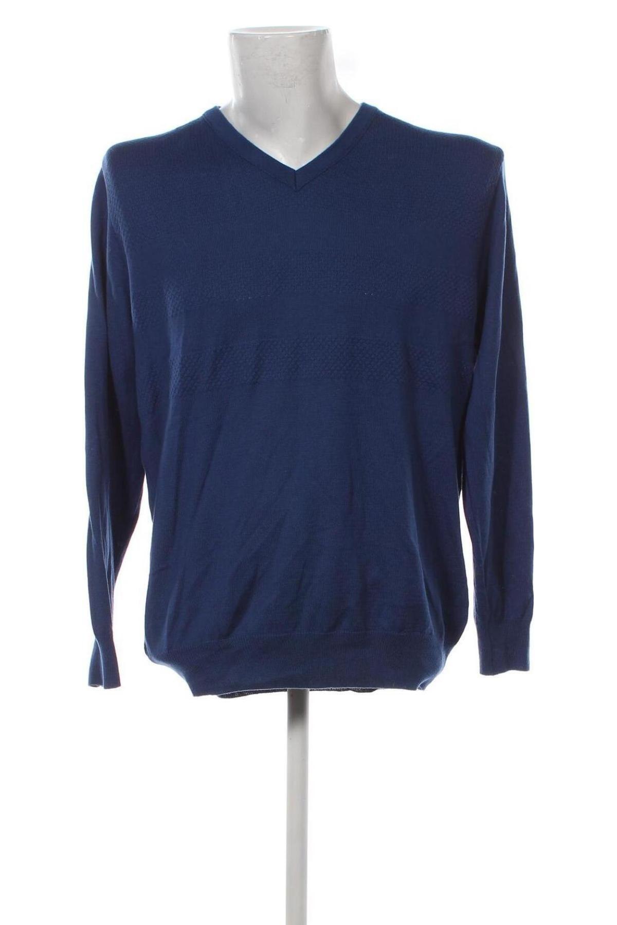 Ανδρικό πουλόβερ Boston Park, Μέγεθος L, Χρώμα Μπλέ, Τιμή 11,36 €