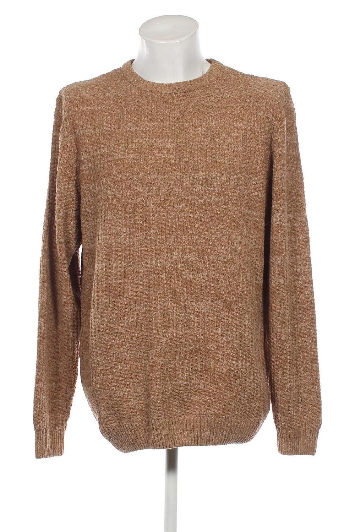 Мъжки пуловер Defacto, Размер 3XL, Цвят Бежов, Цена 37,26 лв.