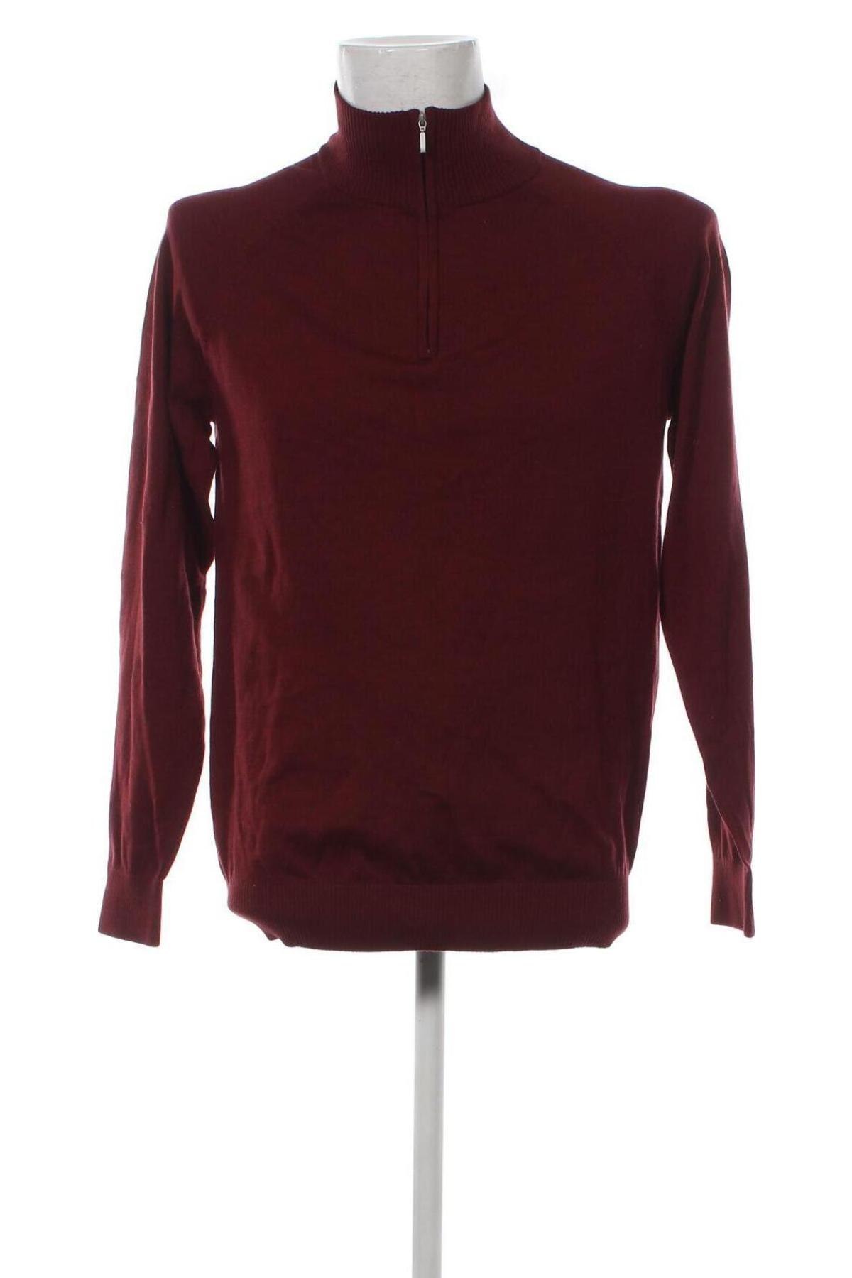 Ανδρικό πουλόβερ Dressmann, Μέγεθος L, Χρώμα Κόκκινο, Τιμή 10,73 €