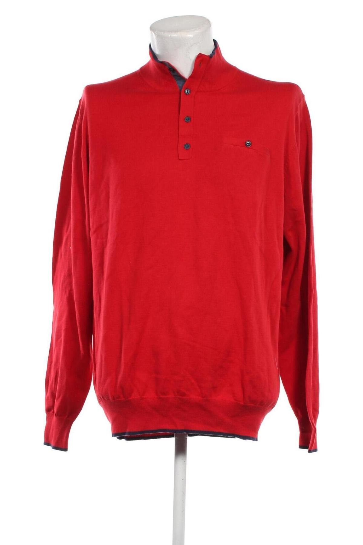 Ανδρικό πουλόβερ Dressmann, Μέγεθος 3XL, Χρώμα Κόκκινο, Τιμή 21,03 €