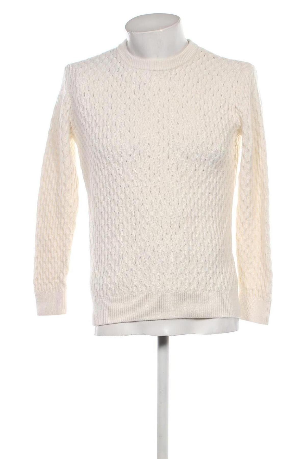 Ανδρικό πουλόβερ H&M, Μέγεθος S, Χρώμα Λευκό, Τιμή 17,94 €