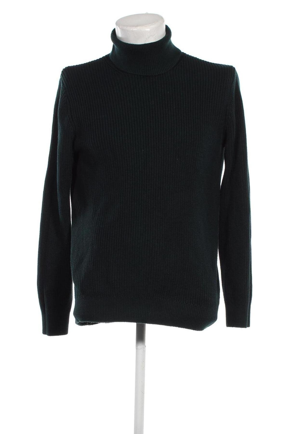 Мъжки пуловер H&M, Размер L, Цвят Зелен, Цена 15,66 лв.