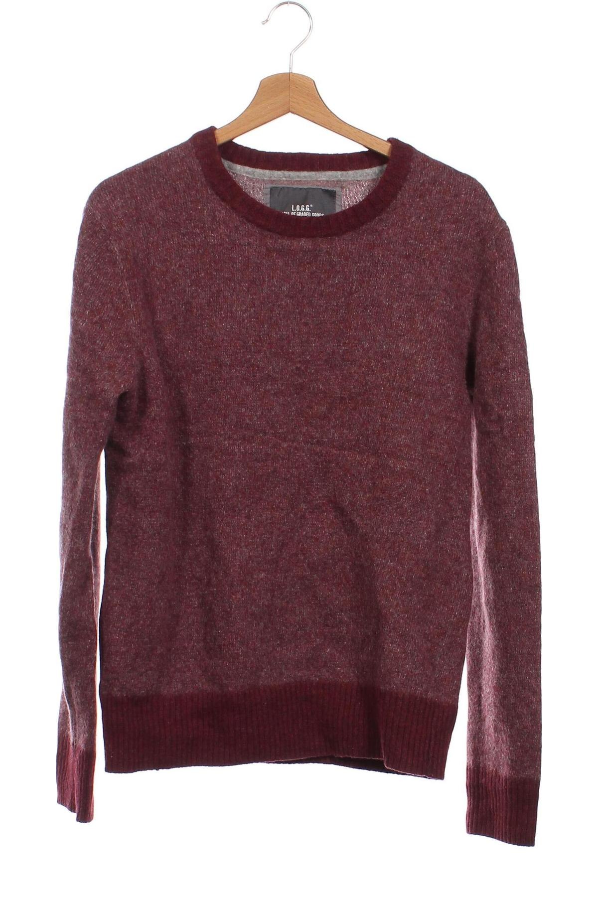 Мъжки пуловер H&M L.O.G.G., Размер L, Цвят Червен, Цена 14,79 лв.