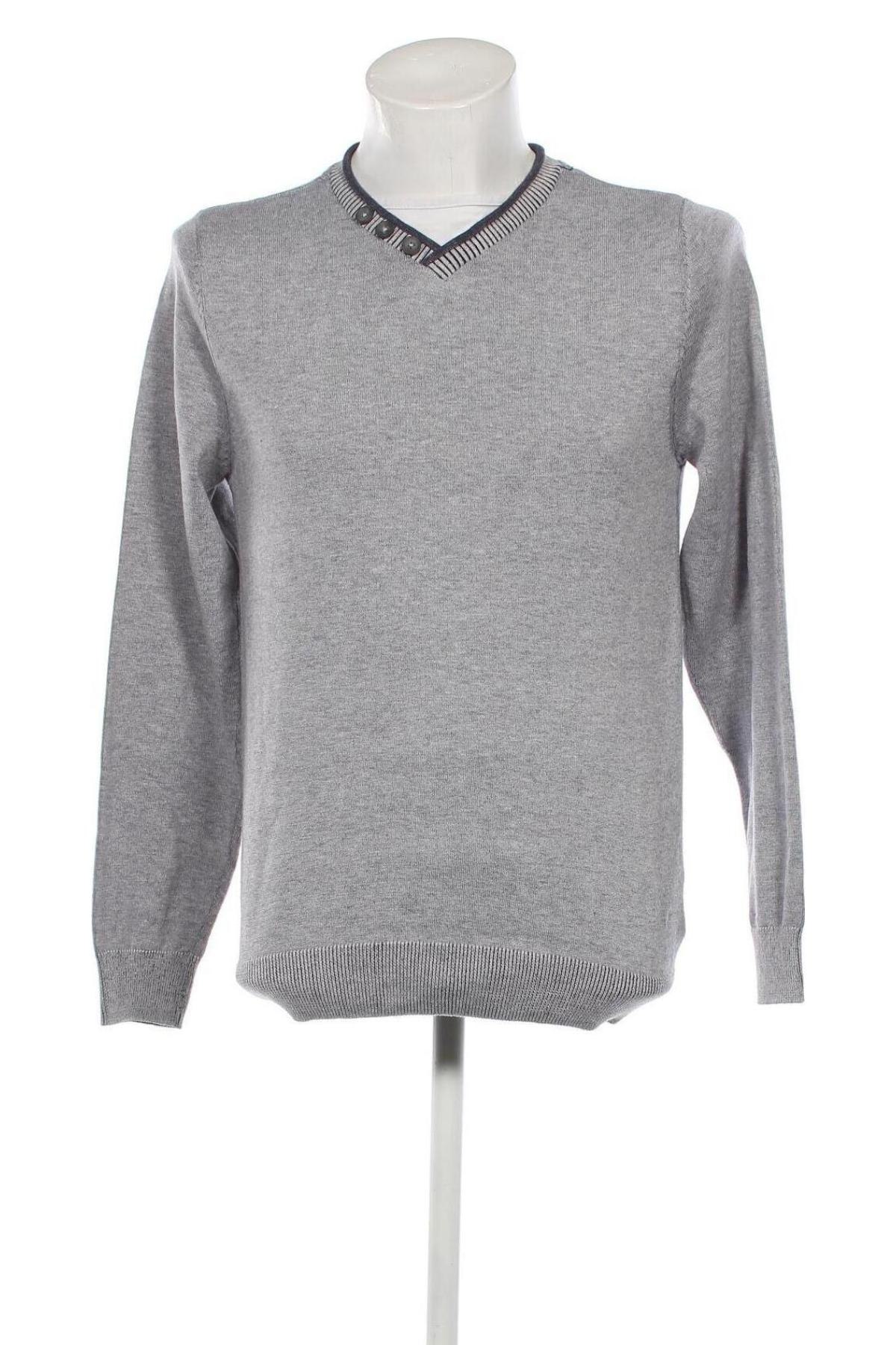 Мъжки пуловер Jean Pascale, Размер L, Цвят Сив, Цена 13,92 лв.