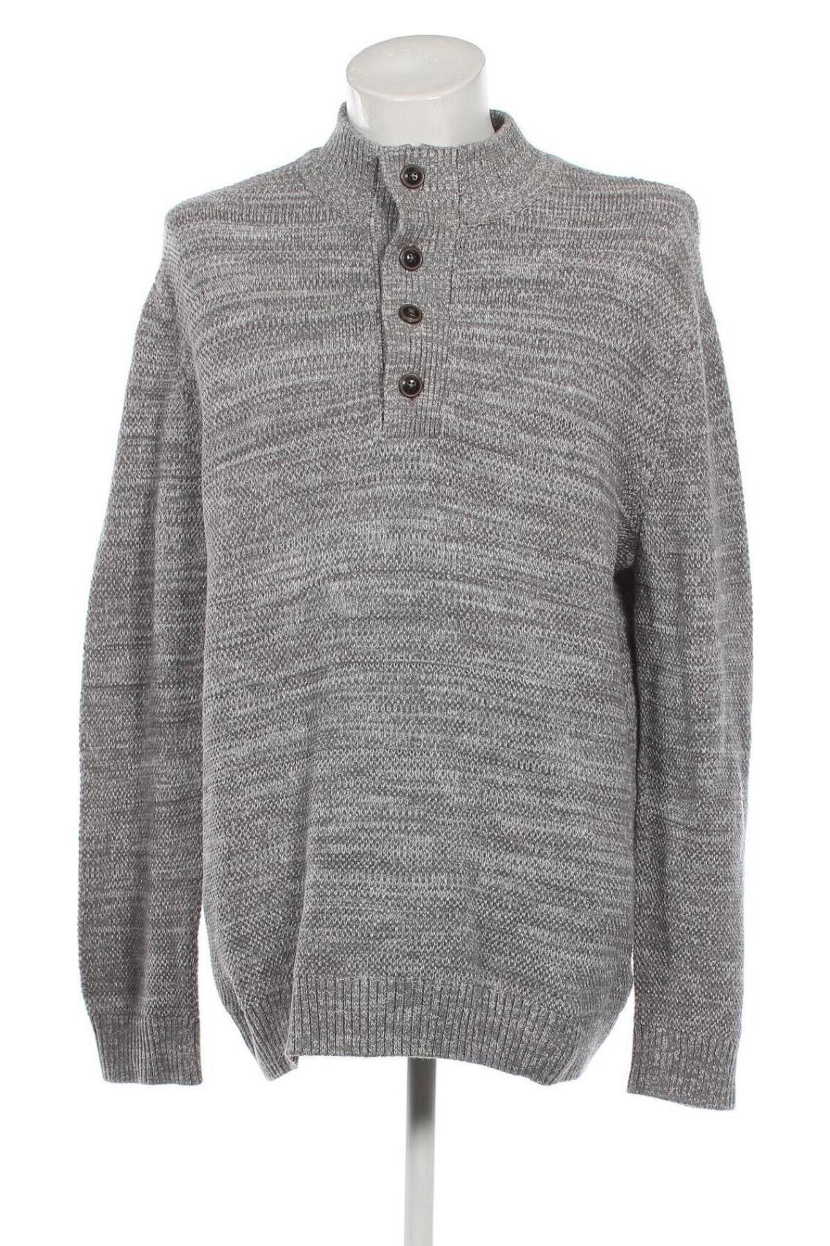 Мъжки пуловер John Baner, Размер XXL, Цвят Сив, Цена 14,79 лв.