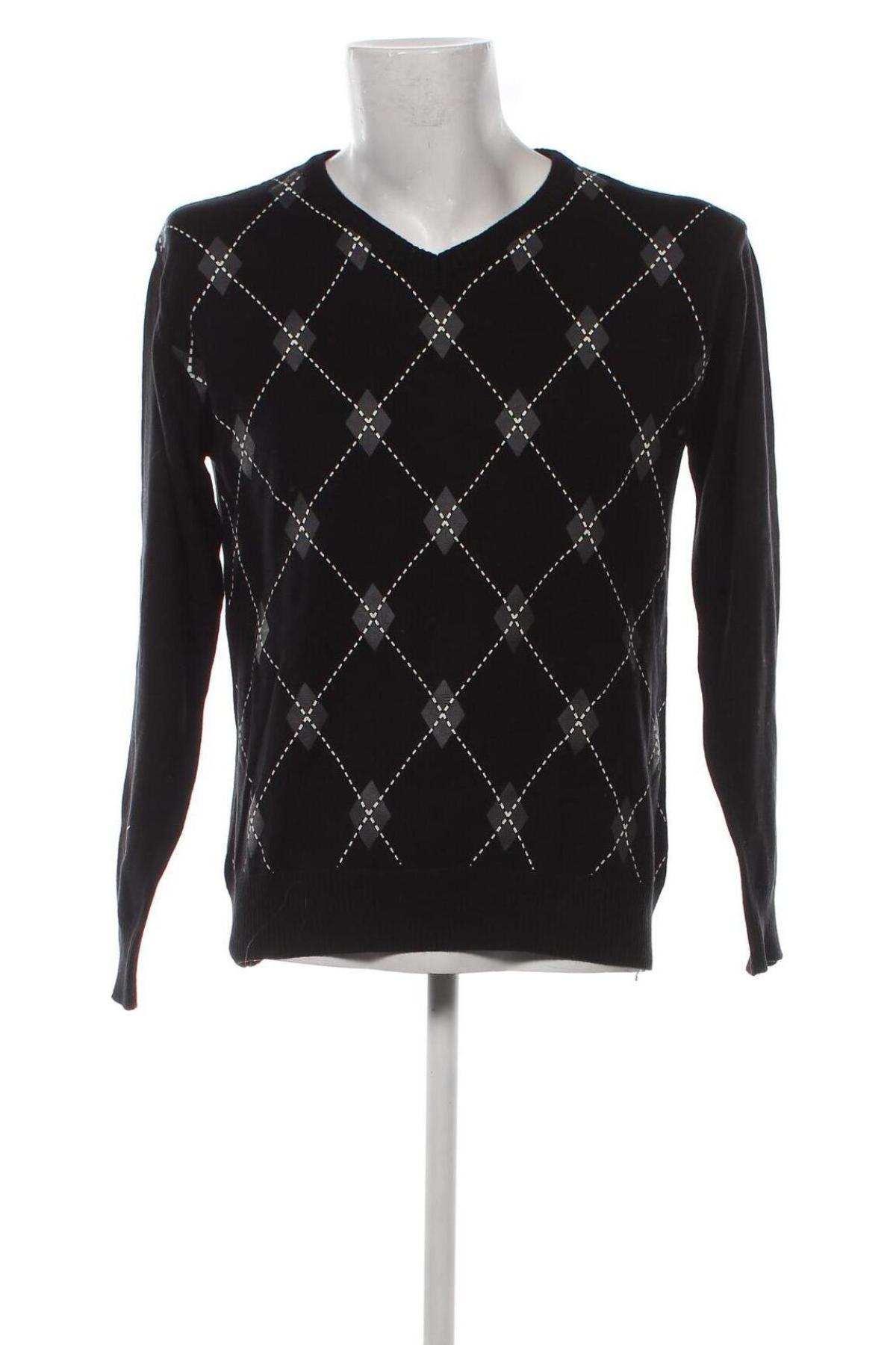 Мъжки пуловер John Devin, Размер L, Цвят Черен, Цена 15,66 лв.