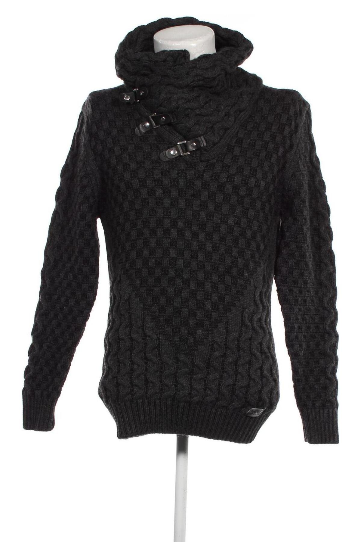 Мъжки пуловер Leif Nelson, Размер L, Цвят Сив, Цена 14,79 лв.