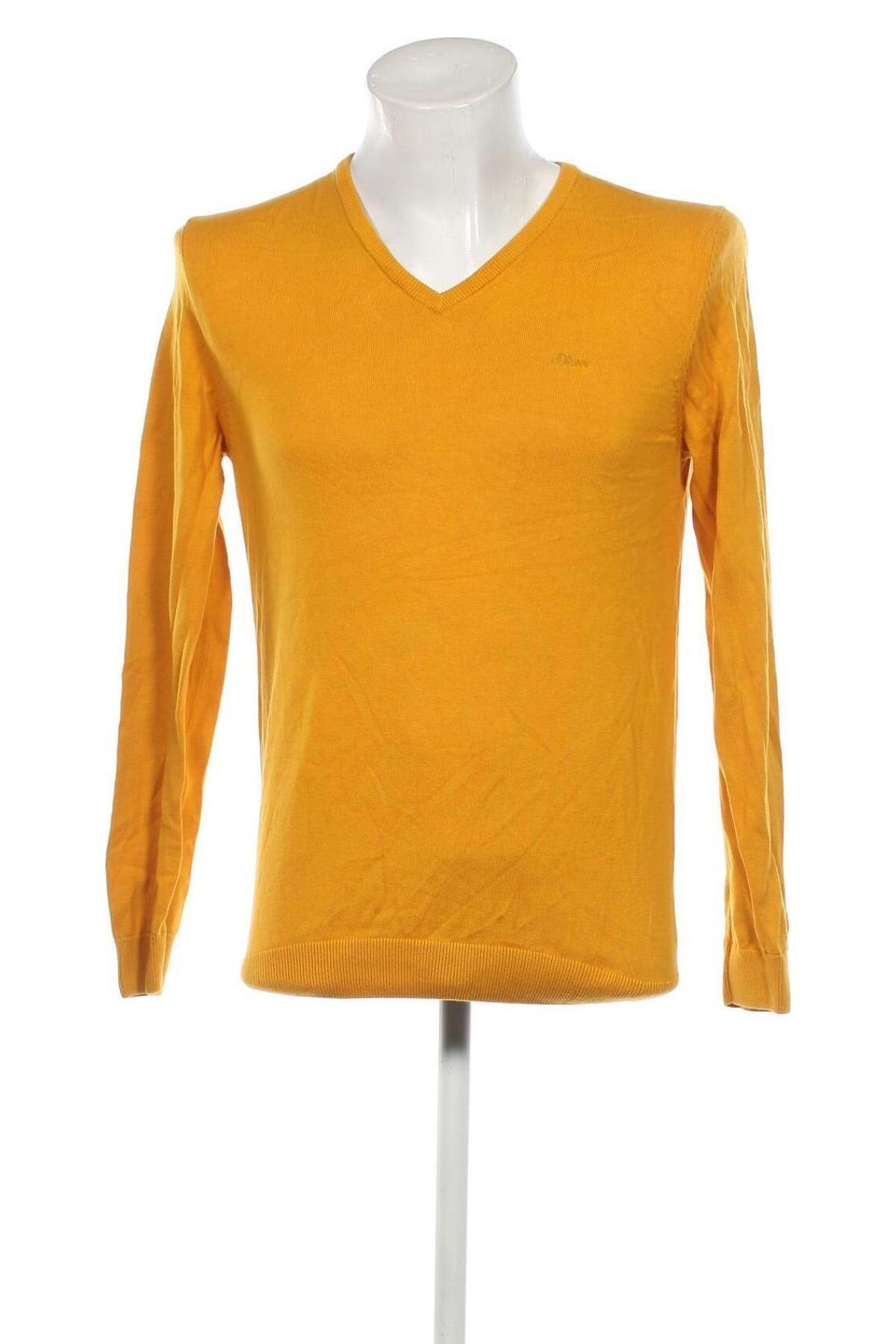 Мъжки пуловер S.Oliver, Размер M, Цвят Жълт, Цена 9,57 лв.