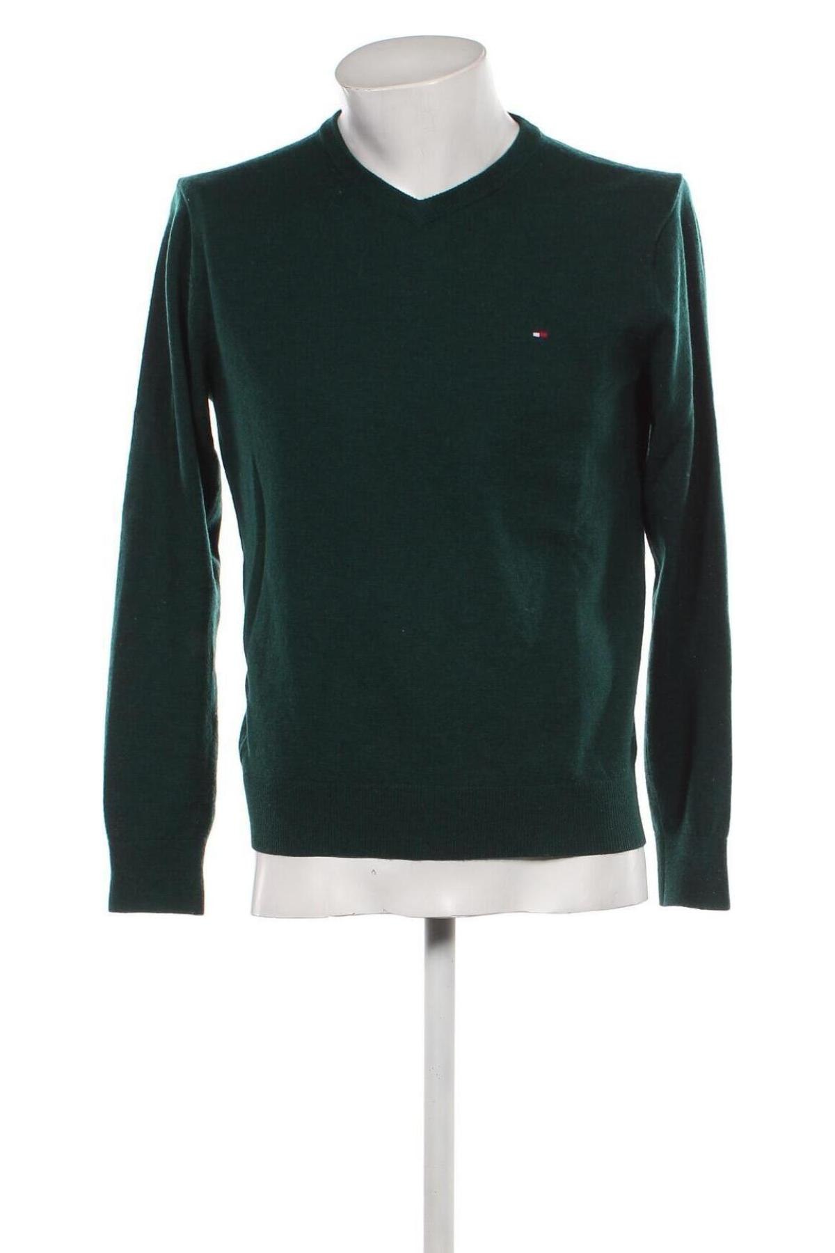 Herrenpullover Tommy Hilfiger, Größe M, Farbe Grün, Preis 56,78 €