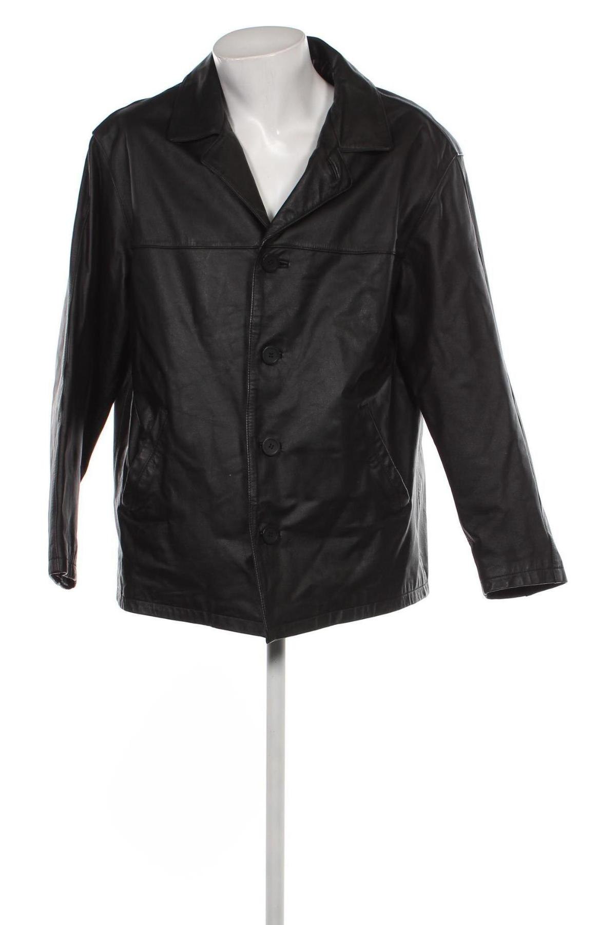 Pánska kožená bunda , Veľkosť L, Farba Čierna, Cena  47,93 €