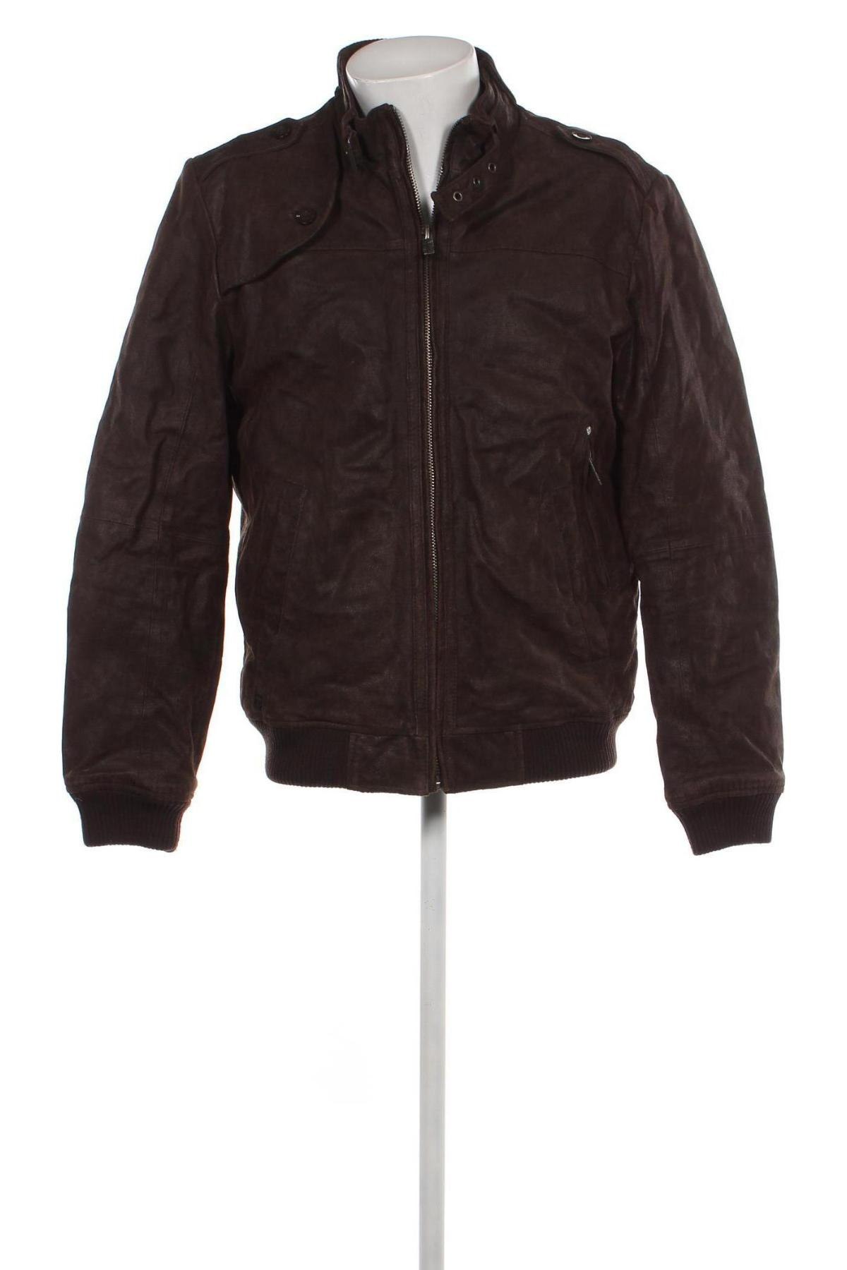 Pánska kožená bunda  ! Solid, Veľkosť XL, Farba Hnedá, Cena  69,74 €