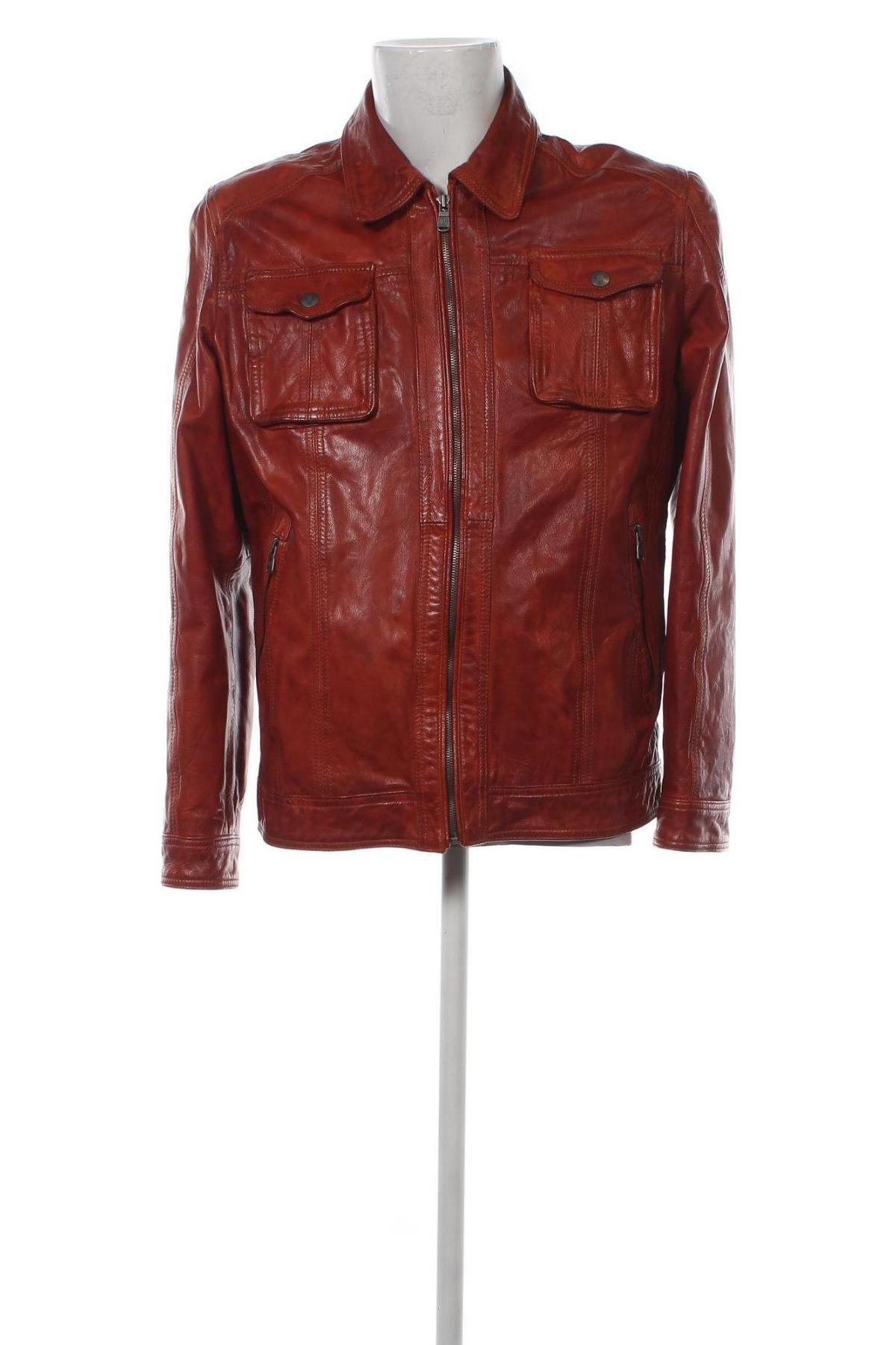 Herren Lederjacke Angelo Litrico, Größe L, Farbe Rot, Preis 74,46 €