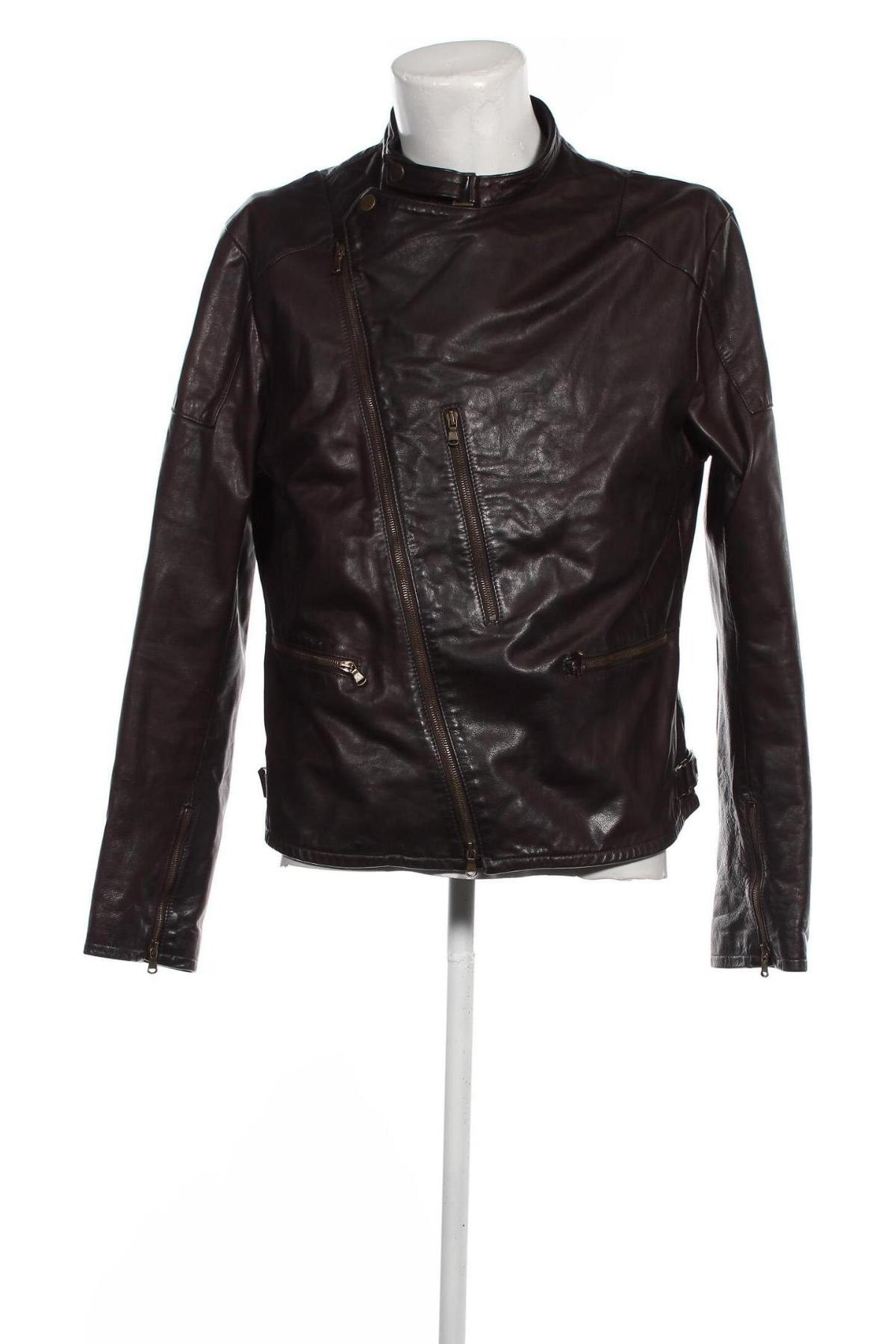 Pánska kožená bunda  DKNY, Veľkosť L, Farba Hnedá, Cena  142,20 €