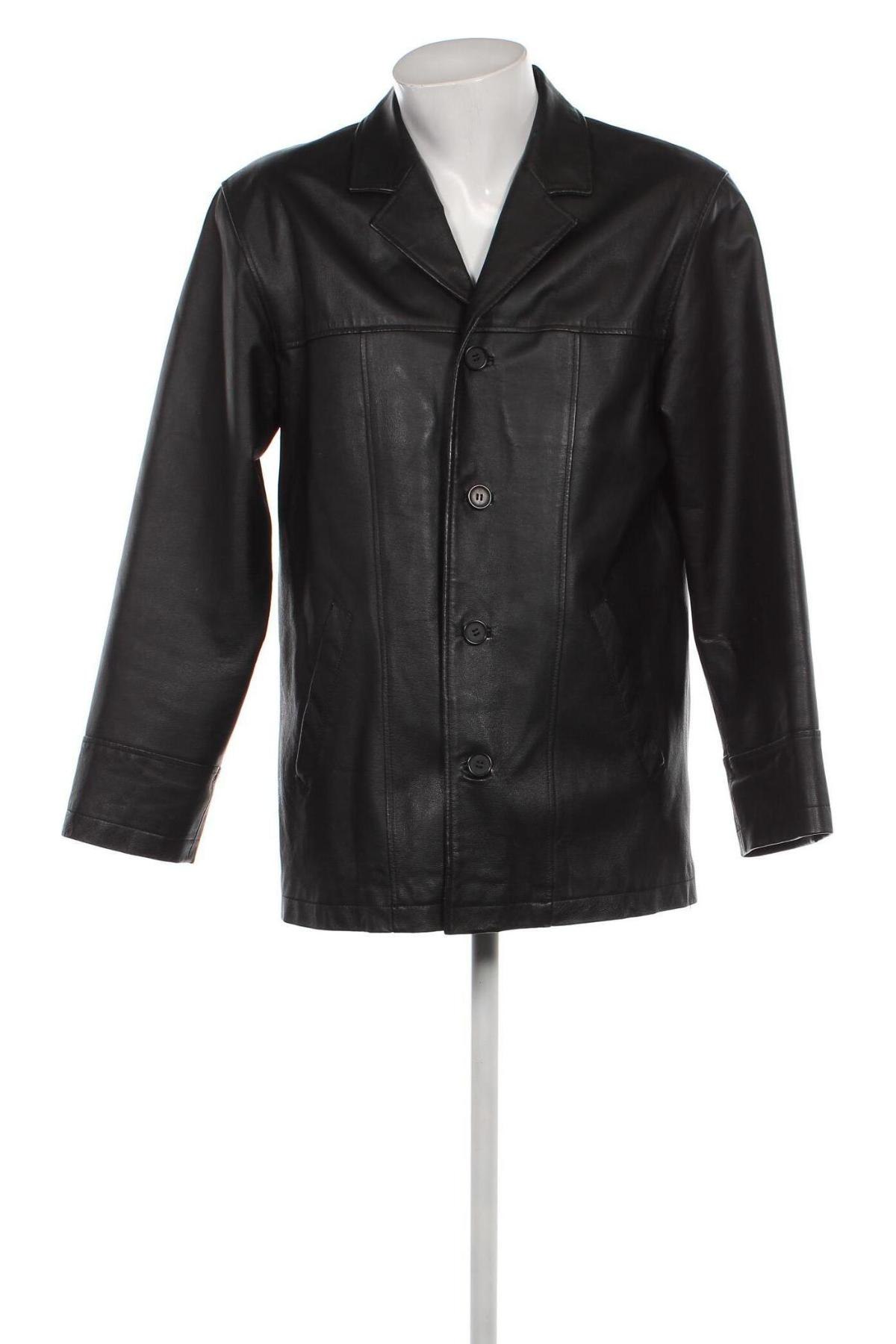 Pánska kožená bunda  John Devin, Veľkosť L, Farba Čierna, Cena  24,27 €