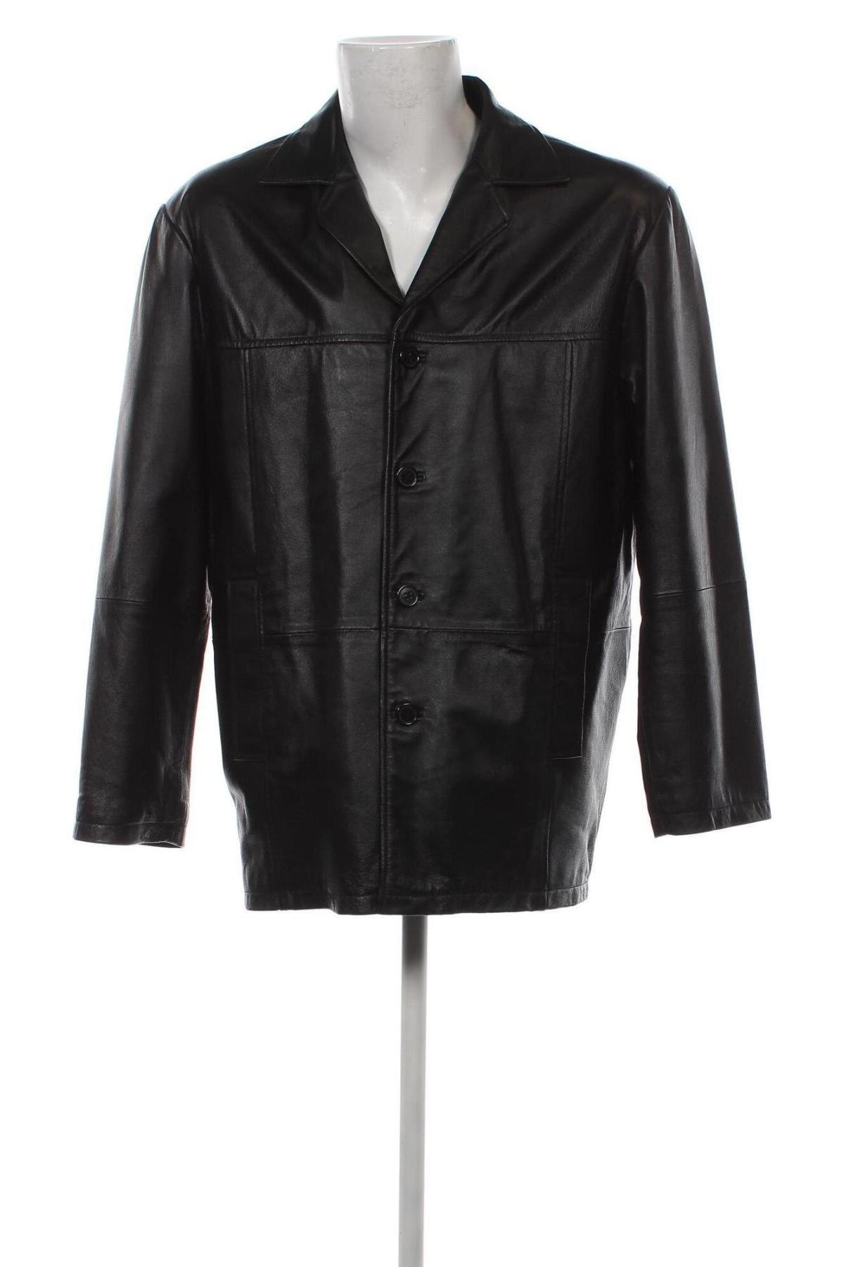 Pánska kožená bunda  Mangoon, Veľkosť L, Farba Čierna, Cena  49,14 €