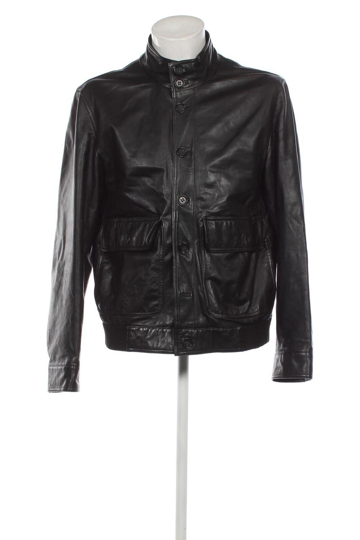 Pánska kožená bunda  S.Oliver, Veľkosť XL, Farba Čierna, Cena  67,30 €