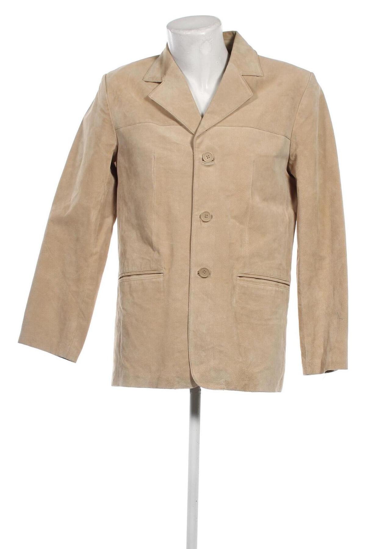 Pánská kožená bunda  Selected, Velikost M, Barva Krémová, Cena  2 474,00 Kč