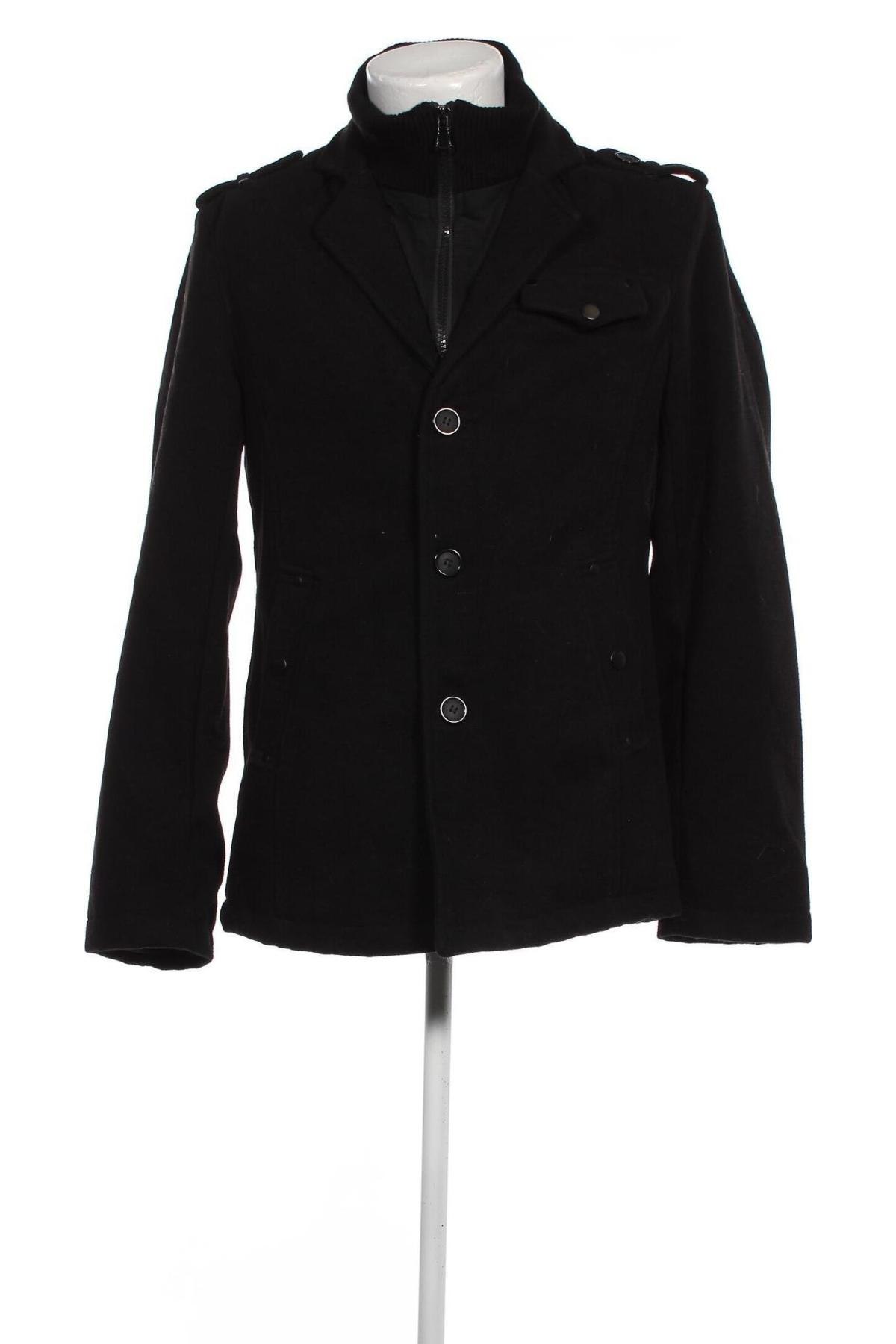 Мъжко палто, Размер L, Цвят Черен, Цена 51,36 лв.