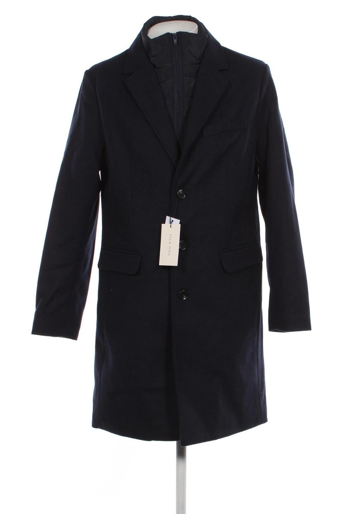 Ανδρικά παλτό Pier One, Μέγεθος L, Χρώμα Μπλέ, Τιμή 42,56 €