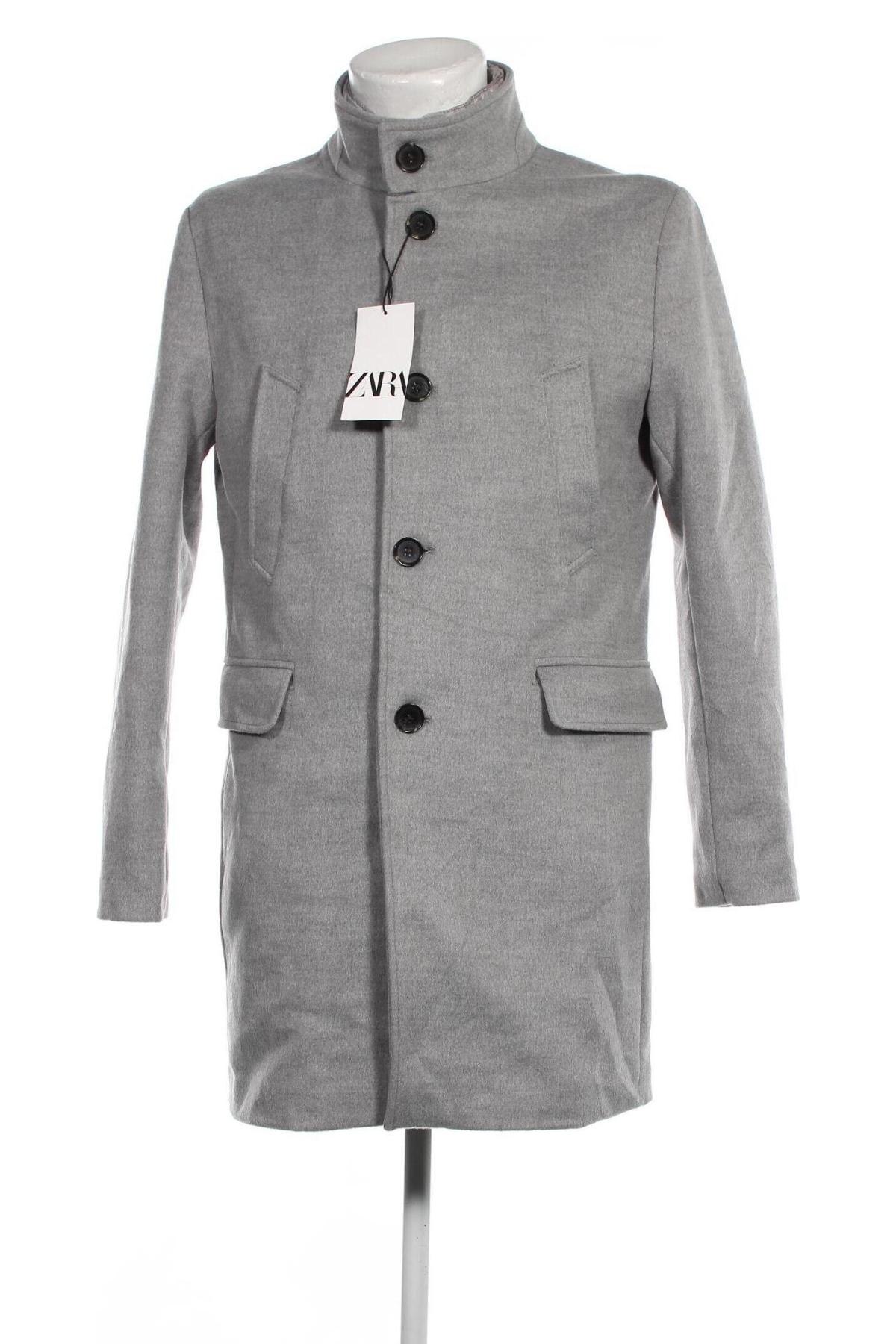 Ανδρικά παλτό Zara, Μέγεθος L, Χρώμα Γκρί, Τιμή 84,12 €