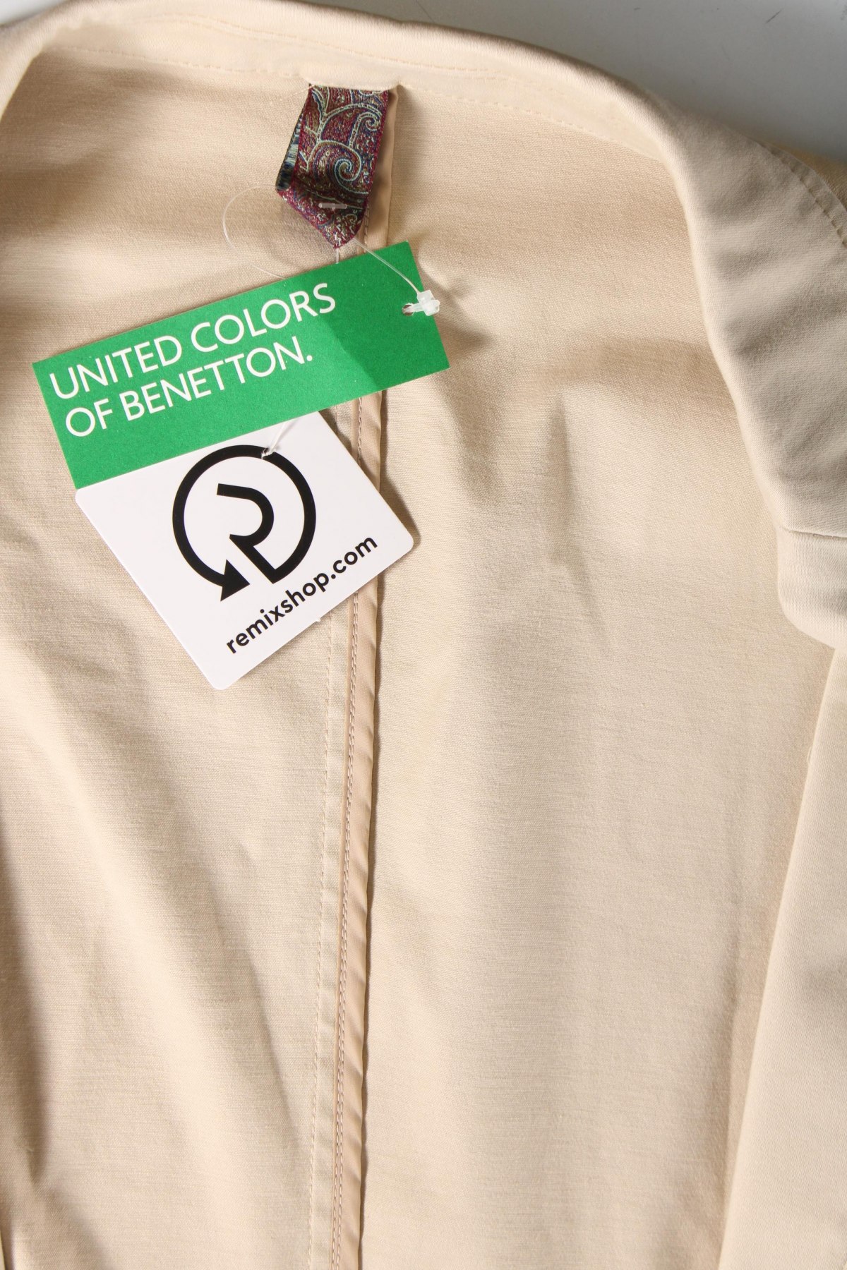 Herren Sakko United Colors Of Benetton, Größe L, Farbe Ecru, Preis 27,54 €