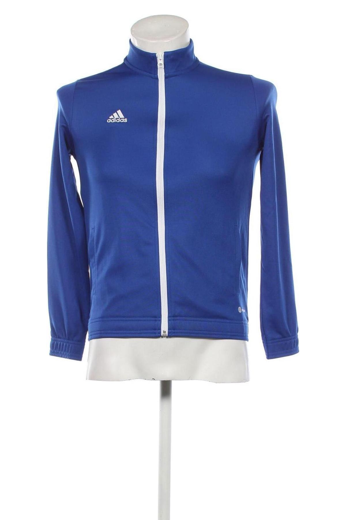 Ανδρική αθλητική ζακέτα Adidas, Μέγεθος S, Χρώμα Μπλέ, Τιμή 45,00 €