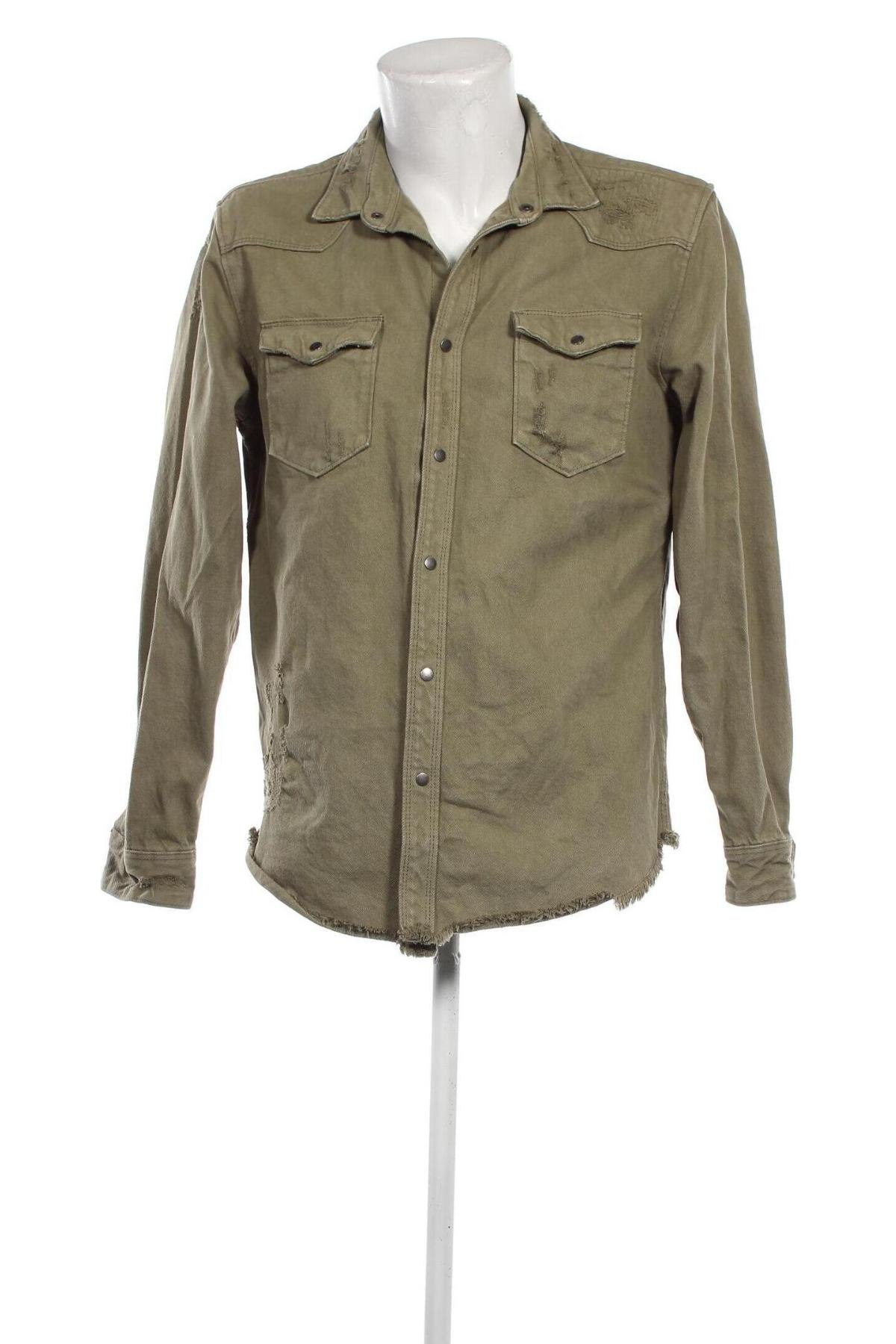 Ανδρικό μπουφάν Zara, Μέγεθος L, Χρώμα Πράσινο, Τιμή 15,22 €