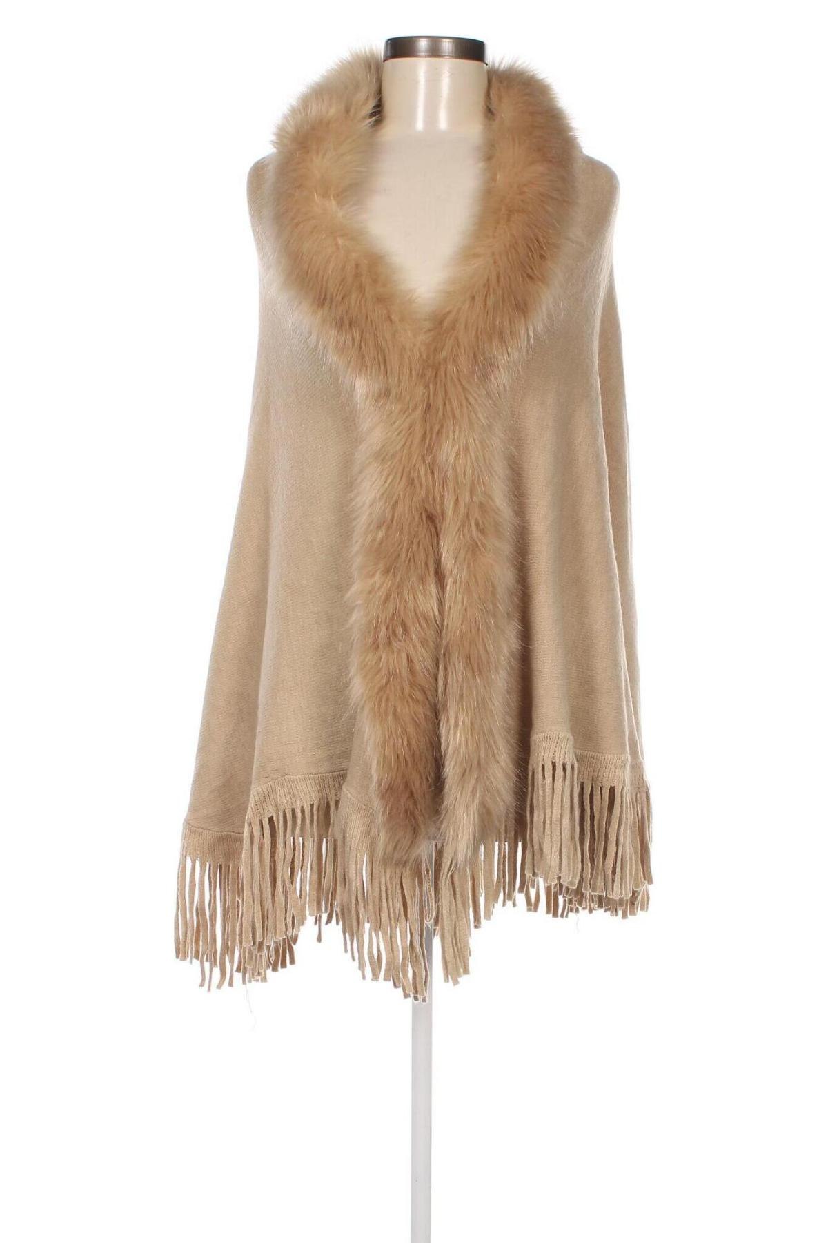 Poncho, Größe M, Farbe Beige, Preis € 10,91