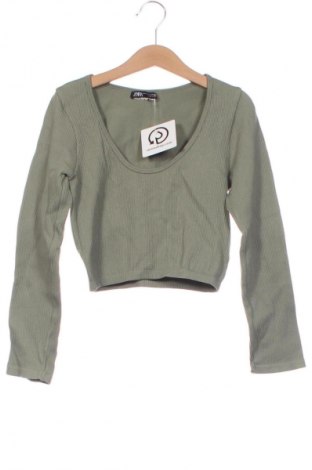Γυναικεία μπλούζα Zara, Μέγεθος XS, Χρώμα Πράσινο, Τιμή 17,99 €