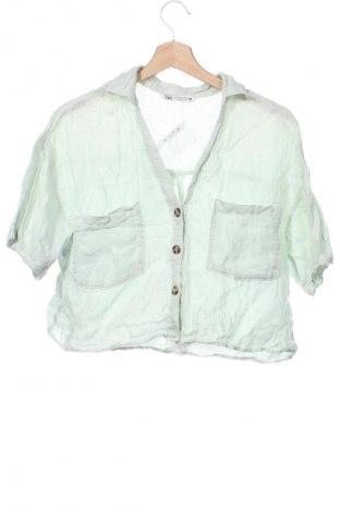 Γυναικείο πουκάμισο Zara, Μέγεθος XS, Χρώμα Πράσινο, Τιμή 13,99 €