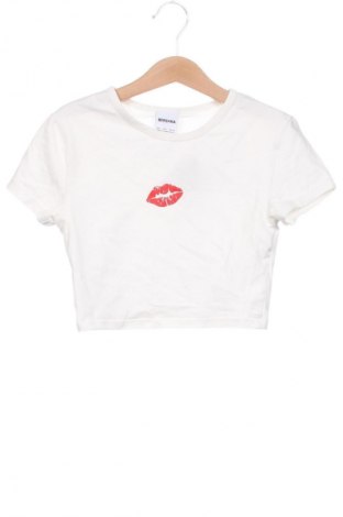Дамска тениска Bershka, Размер XS, Цвят Бял, Цена 17,00 лв.