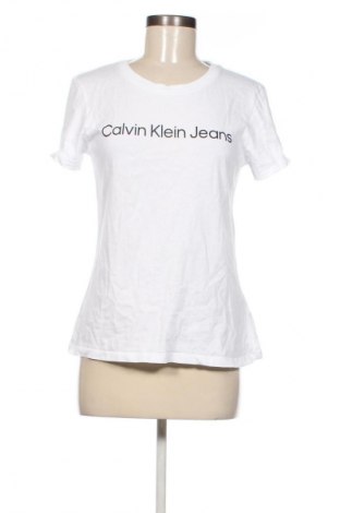 Tricou de femei Calvin Klein Jeans, Mărime M, Culoare Alb, Preț 267,99 Lei