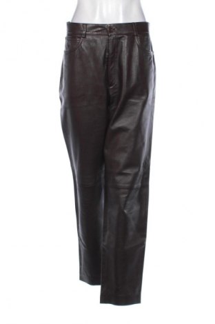 Pantaloni de piele pentru damă Unbranded, Mărime XL, Culoare Maro, Preț 274,30 Lei