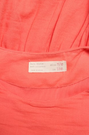 Детска рокля Zara, Размер 7-8y/ 128-134 см, Цвят Оранжев, Цена 11,20 лв.
