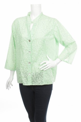 Γυναικείο πουκάμισο Denim&Co., Μέγεθος L, Χρώμα Πράσινο, Τιμή 21,65 €