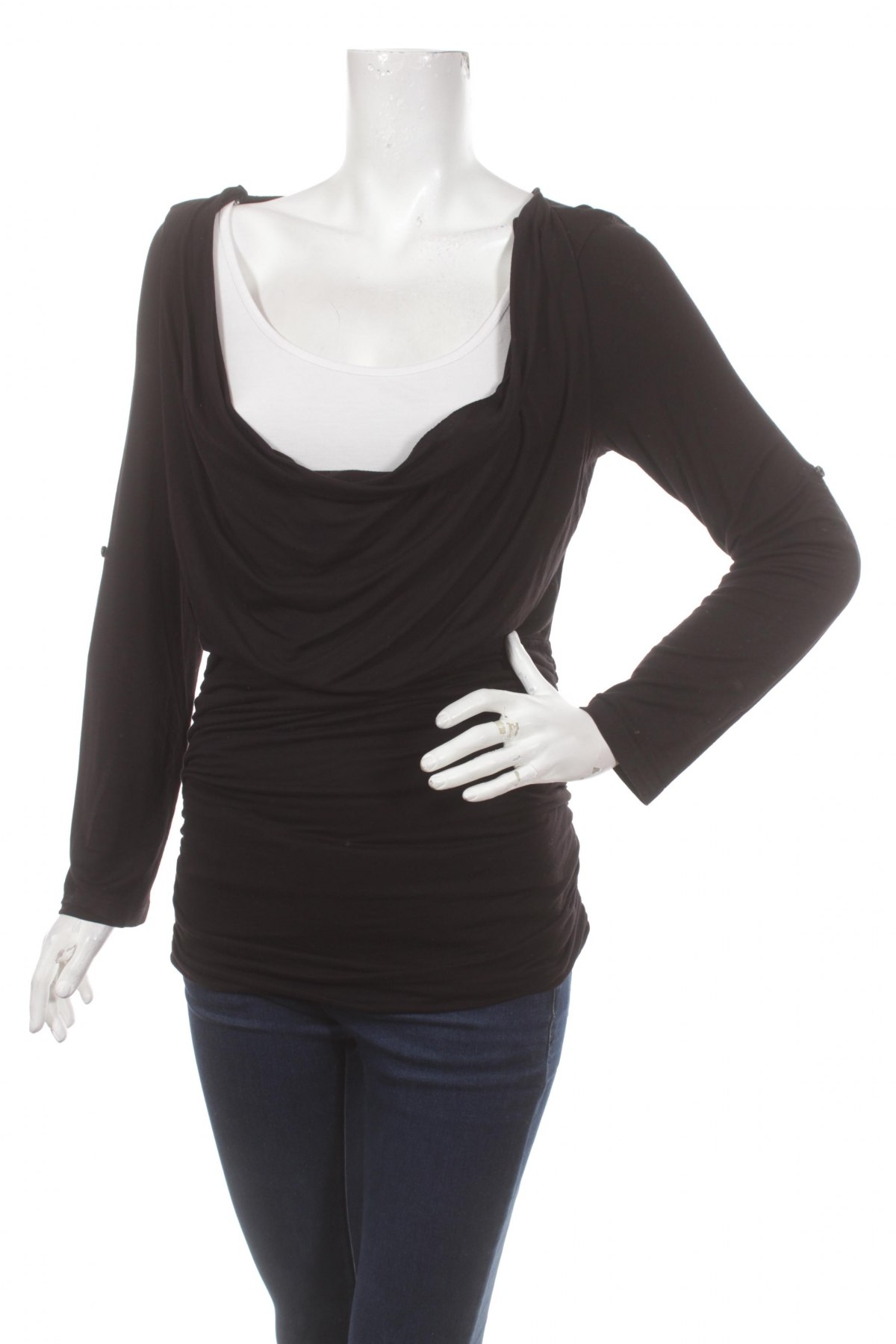 Дамска блуза Aniston, Размер L, Цвят Черен, Цена 22,00 лв.
