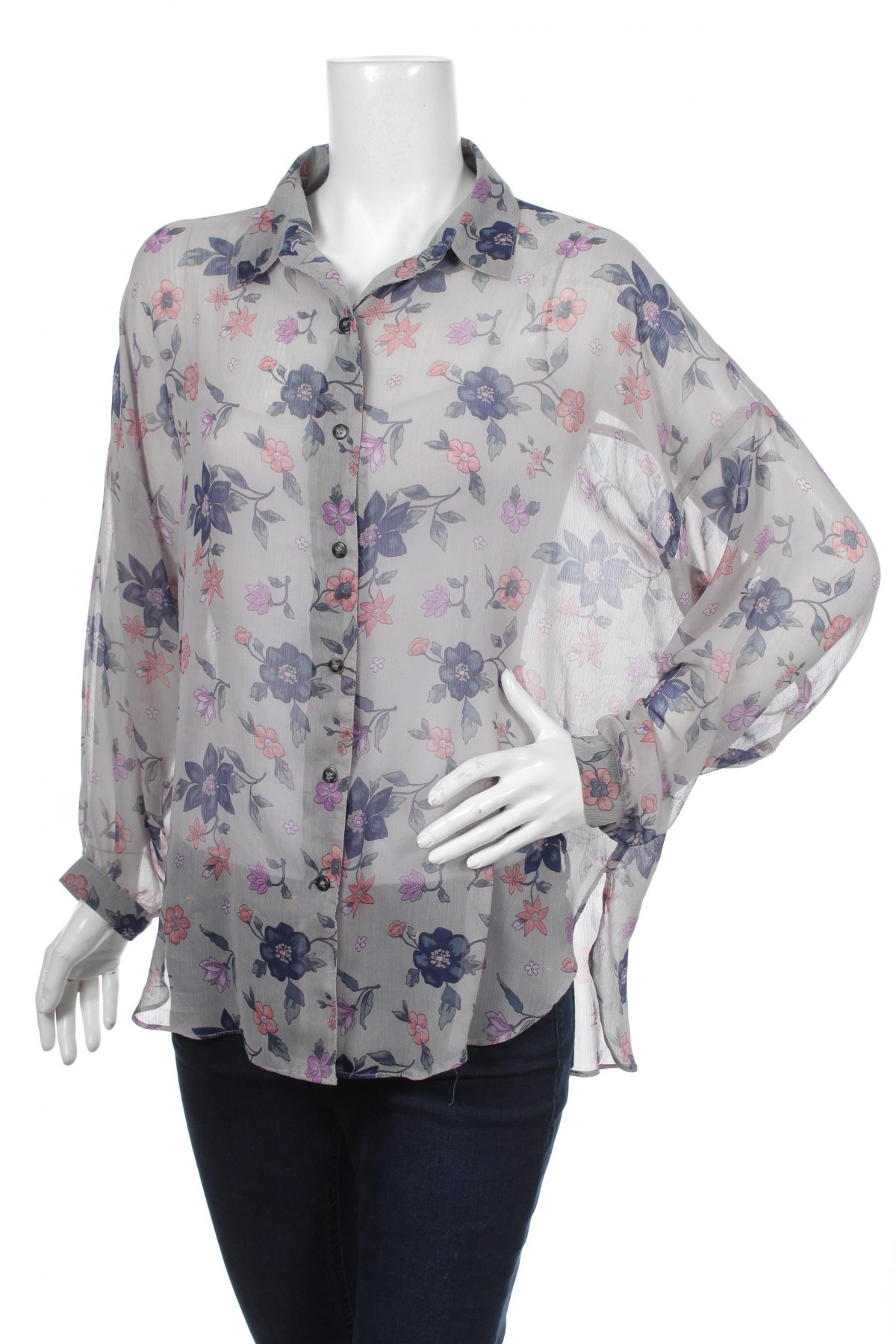 Γυναικείο πουκάμισο Bik Bok, Μέγεθος M, Χρώμα Γκρί, Τιμή 15,46 €