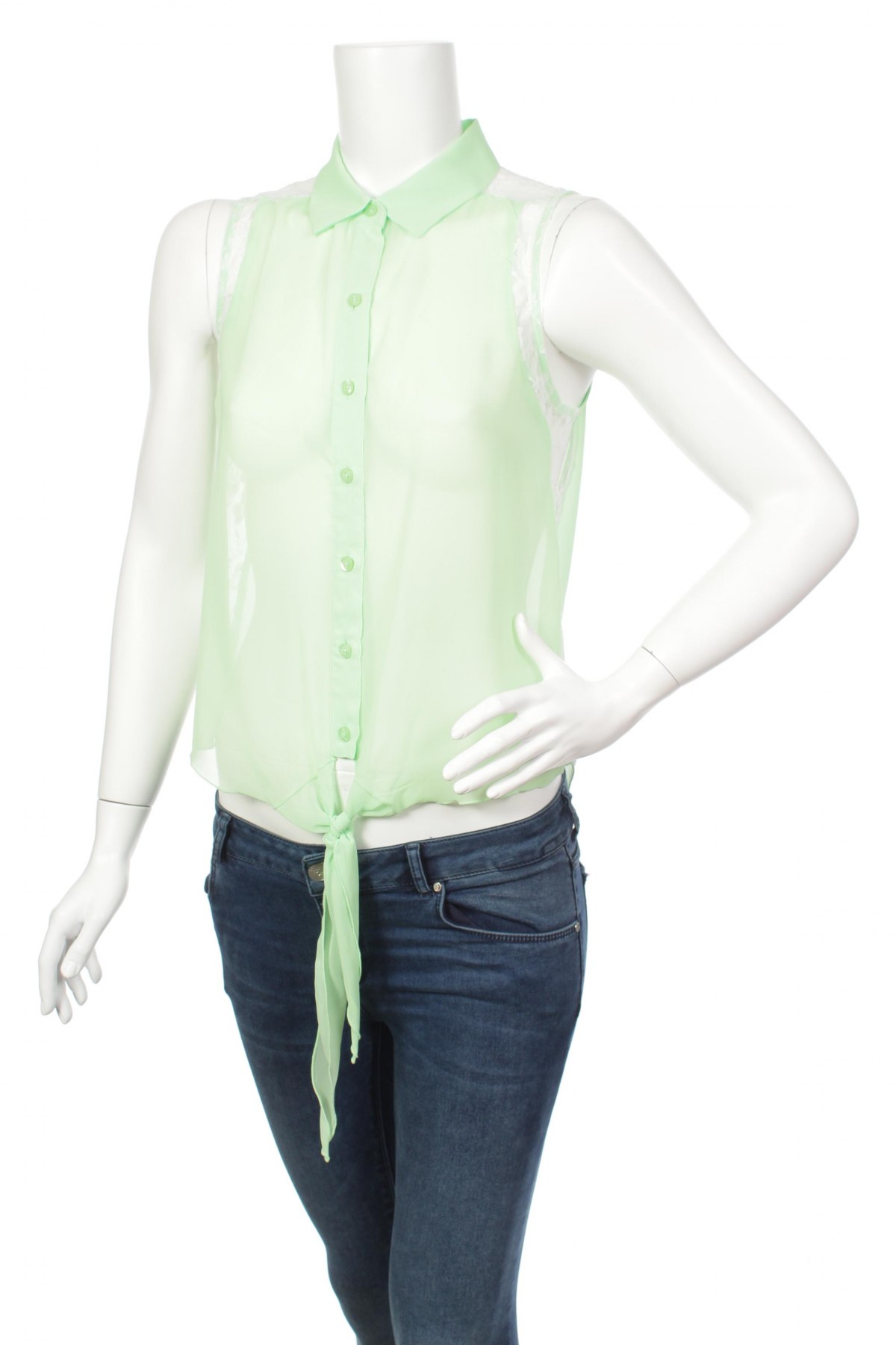 Γυναικείο πουκάμισο Candie's, Μέγεθος M, Χρώμα Πράσινο, Τιμή 11,13 €
