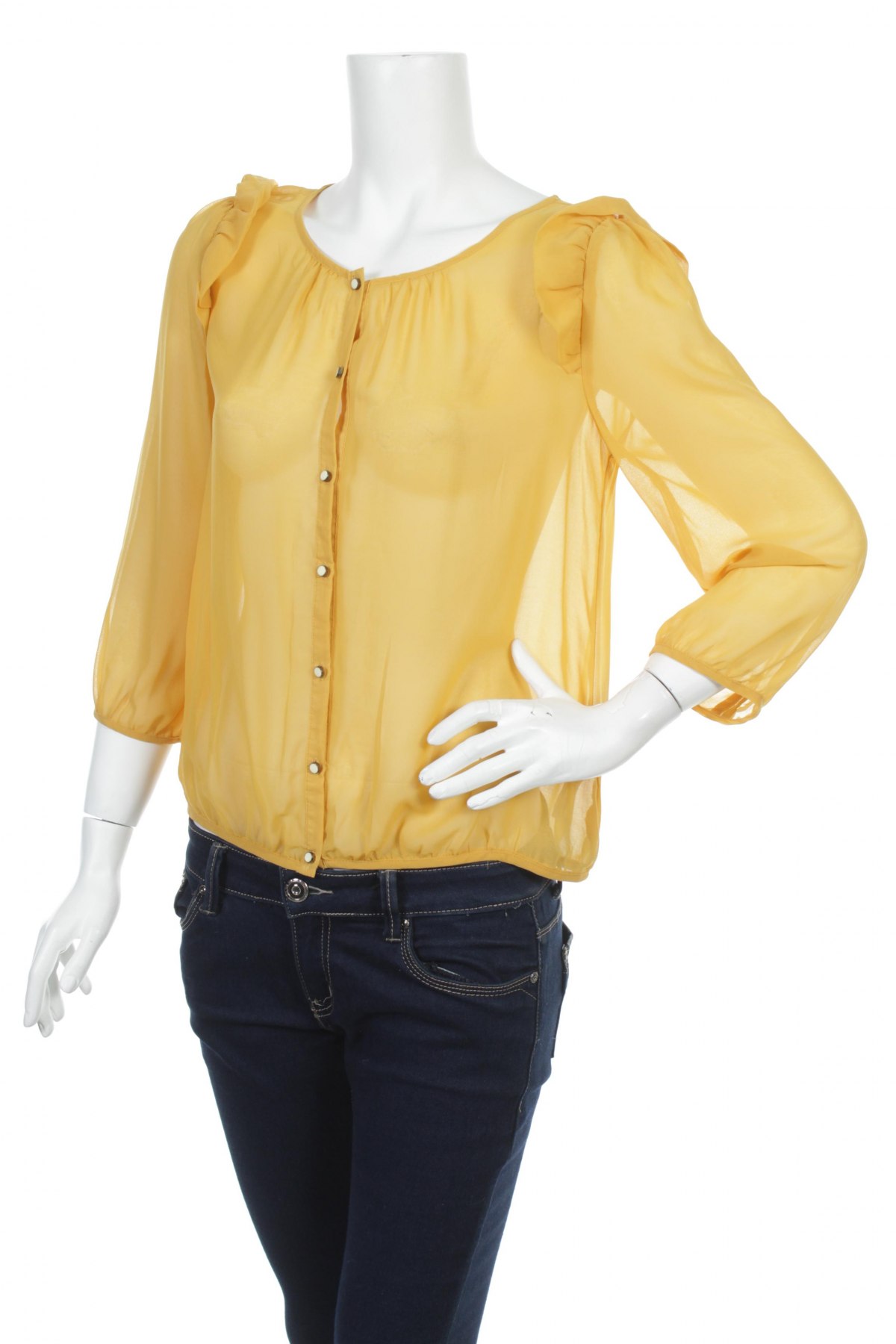 Γυναικείο πουκάμισο Forever 21, Μέγεθος M, Χρώμα Κίτρινο, Τιμή 18,56 €