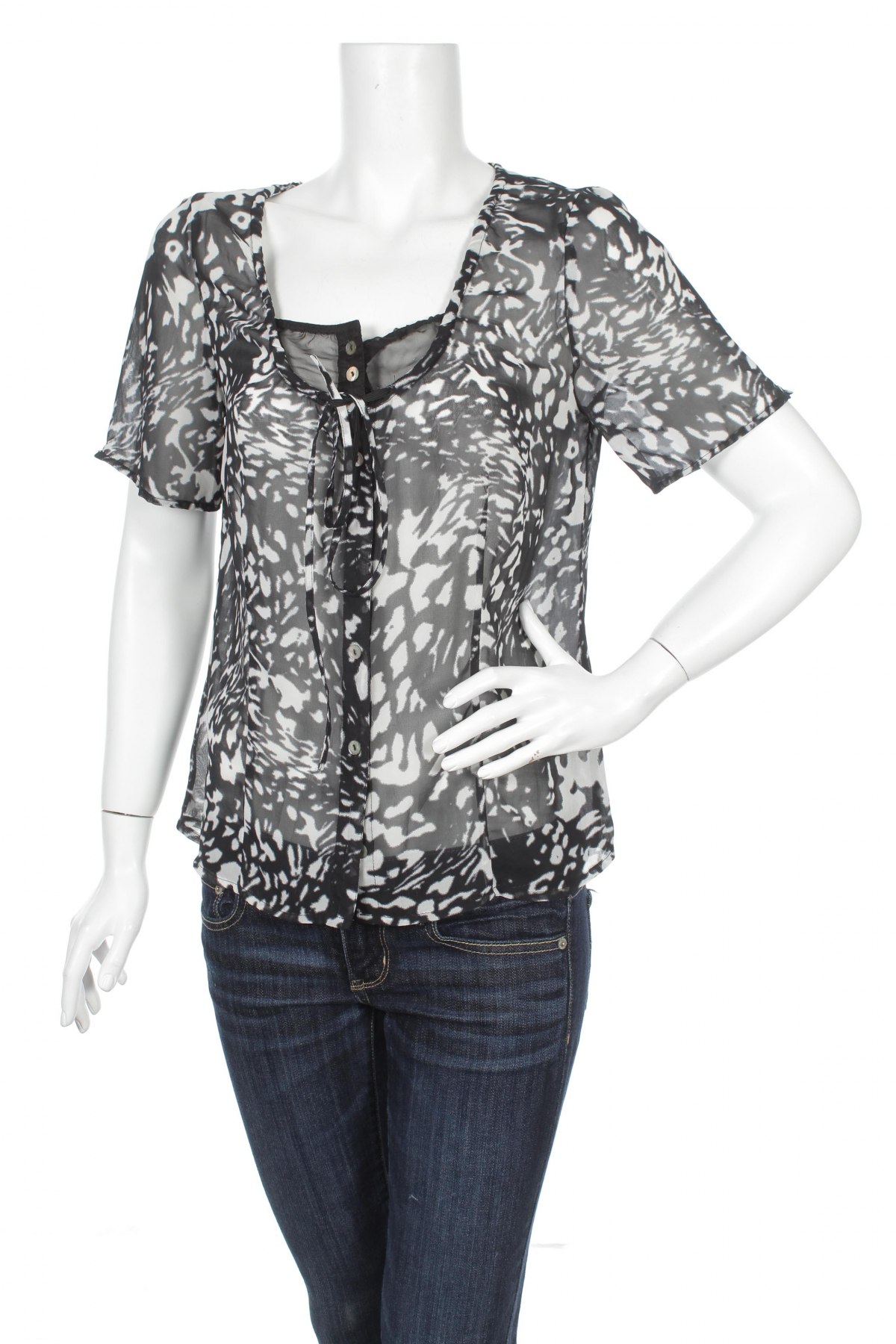 Γυναικείο πουκάμισο Gira Puccino, Μέγεθος M, Χρώμα Μαύρο, Τιμή 9,28 €