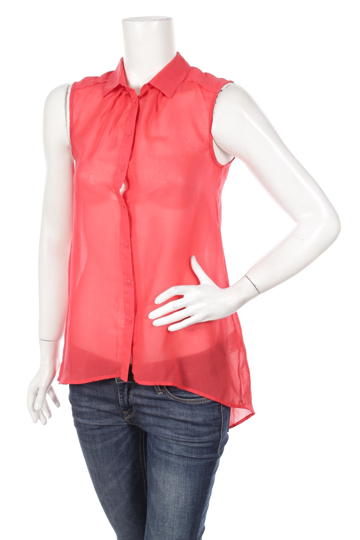Γυναικείο πουκάμισο H&M, Μέγεθος XS, Χρώμα Κόκκινο, Τιμή 11,75 €