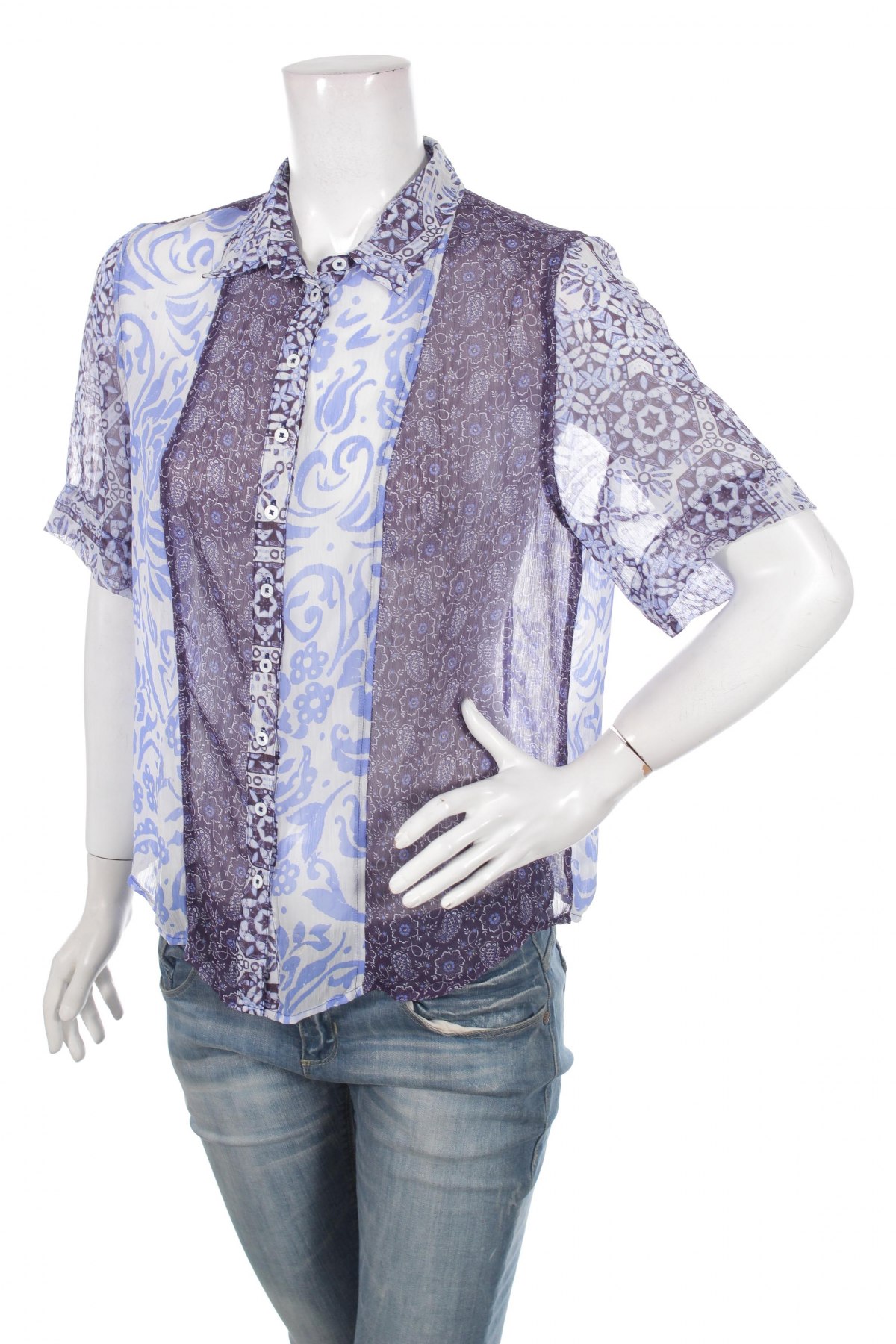 Γυναικείο πουκάμισο Nadine H, Μέγεθος L, Χρώμα Μπλέ, Τιμή 17,94 €