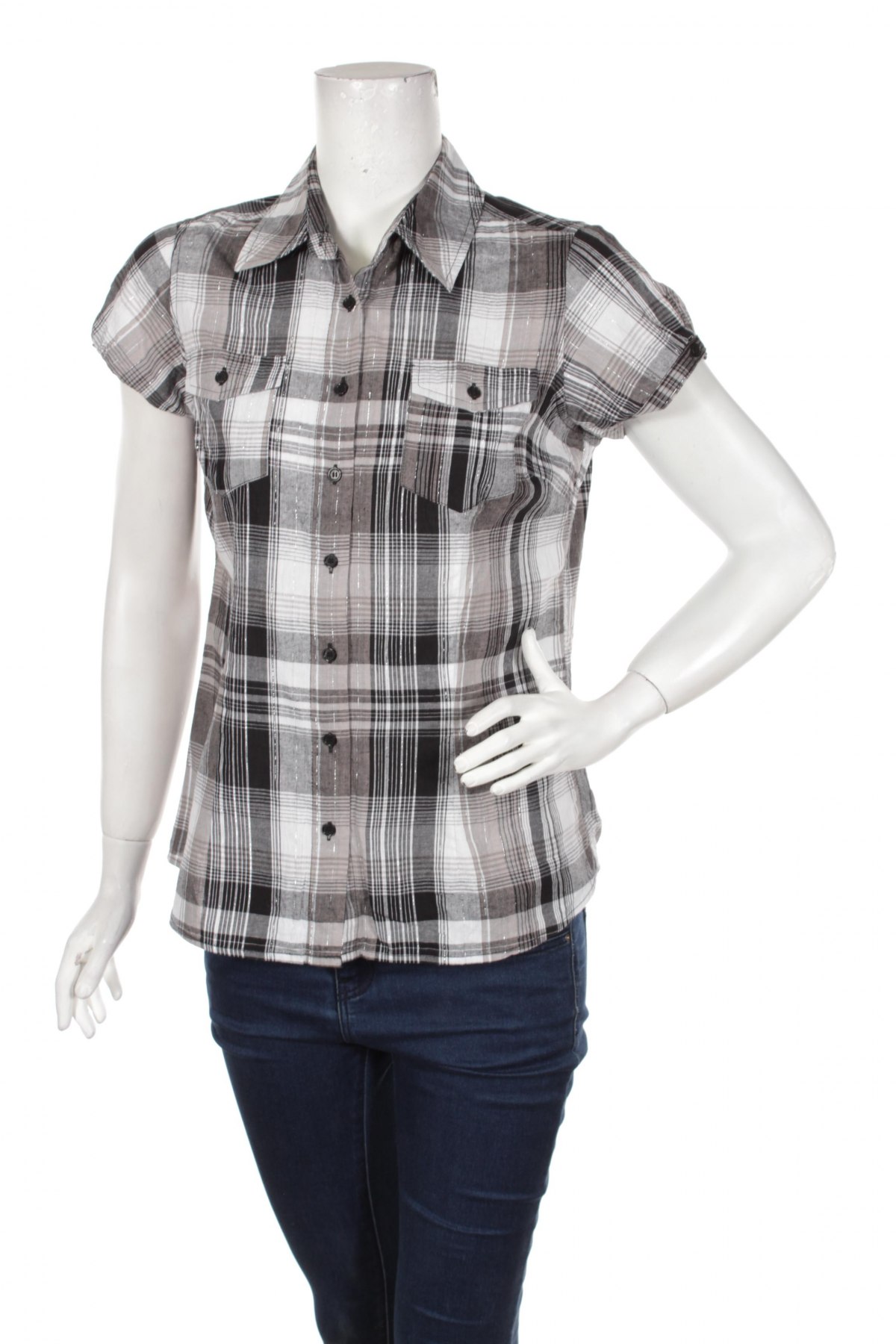 Γυναικείο πουκάμισο Okay, Μέγεθος M, Χρώμα Γκρί, Τιμή 11,75 €
