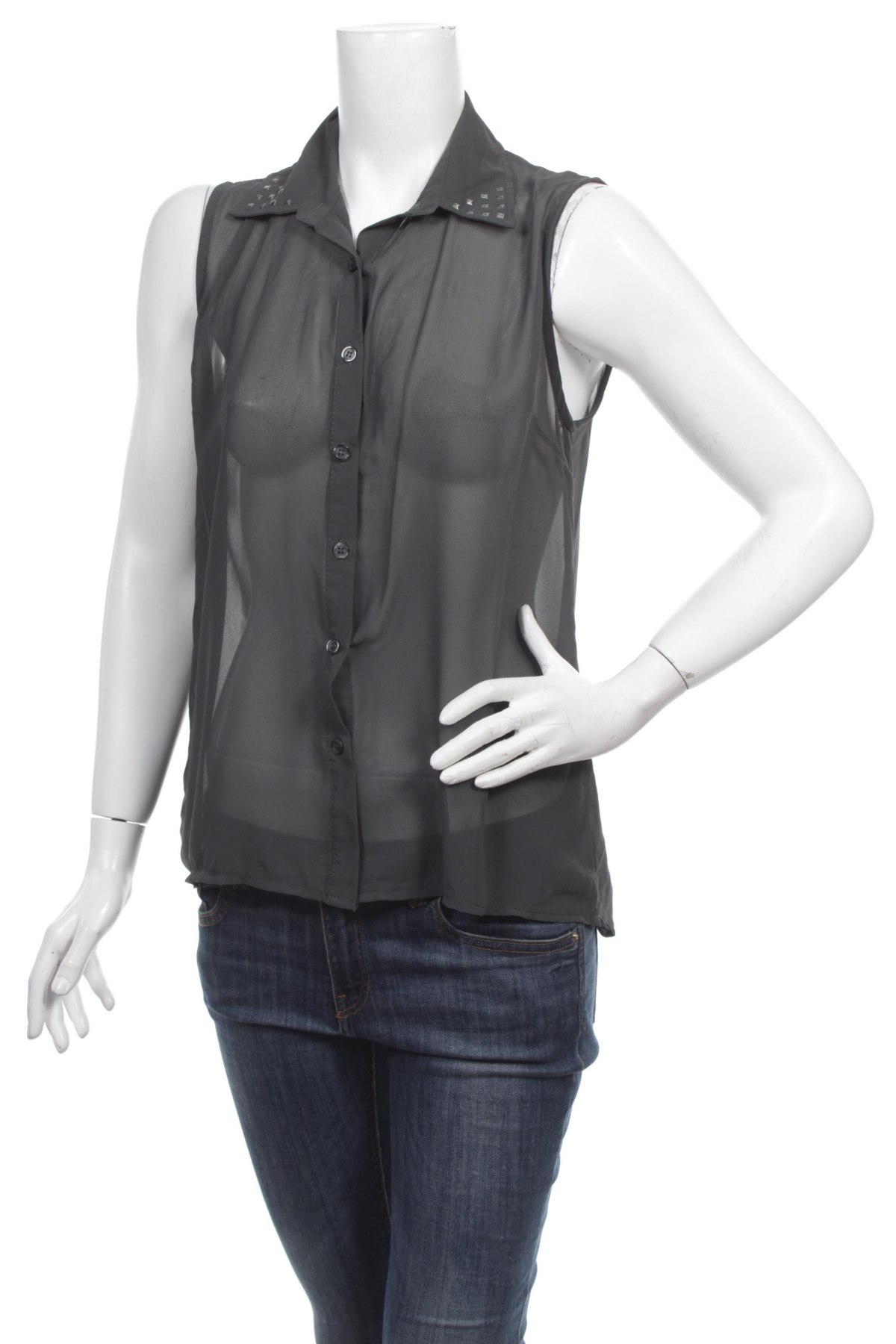 Γυναικείο πουκάμισο, Μέγεθος M, Χρώμα Γκρί, Τιμή 9,90 €