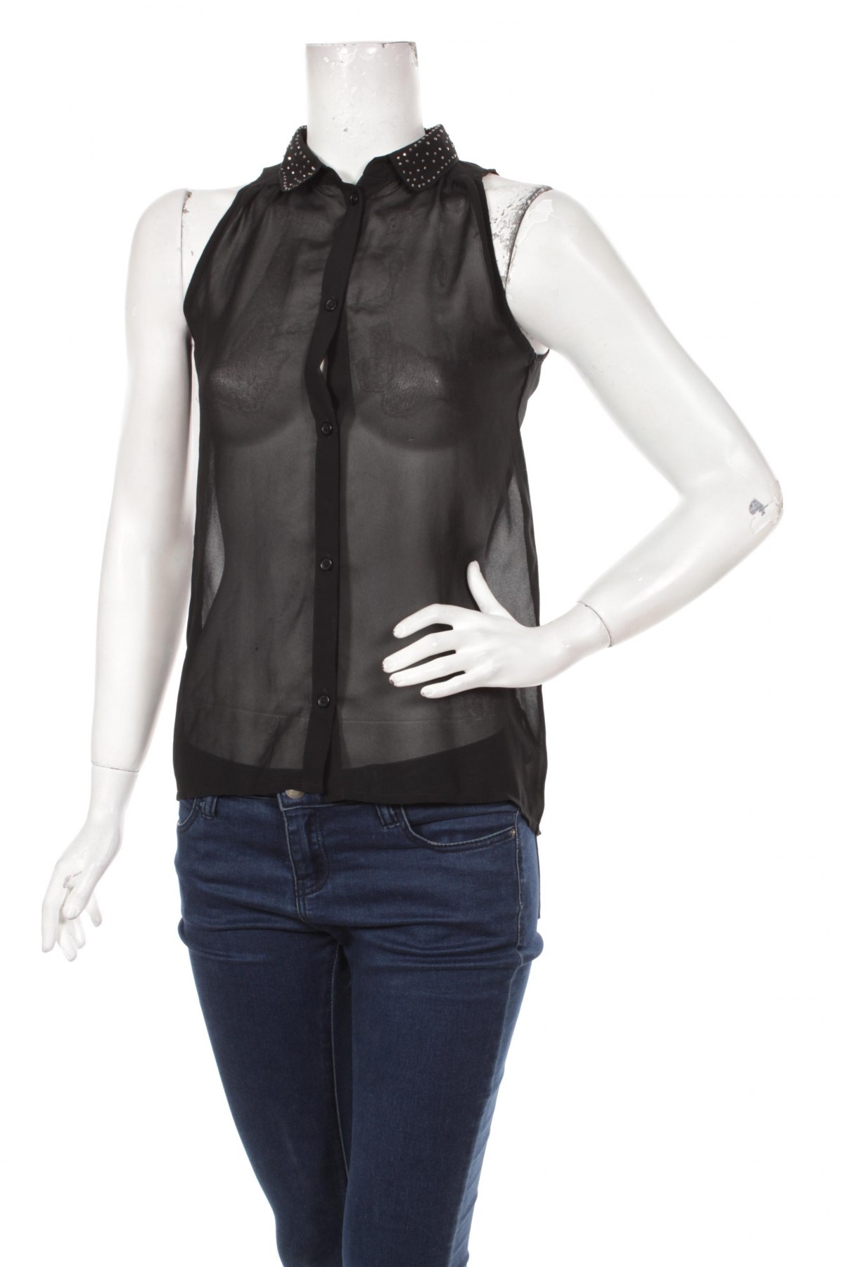 Γυναικείο πουκάμισο Sparkz, Μέγεθος XS, Χρώμα Μαύρο, Τιμή 12,37 €